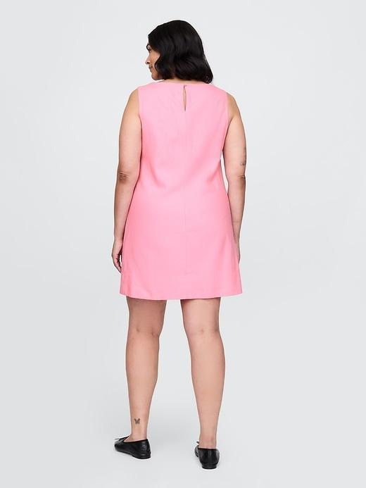 Linen-Blend Mini Shift Dress Product Image