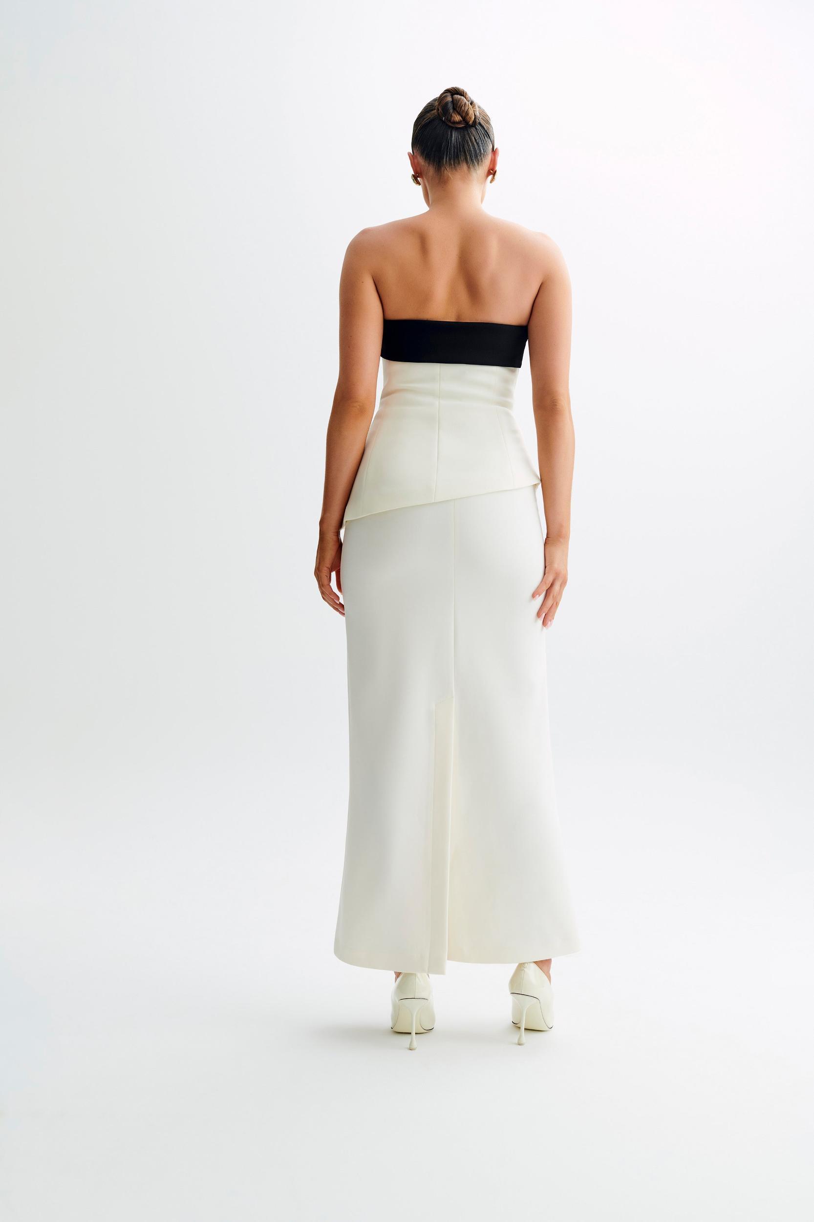 Micah Suiting Maxi Skirt - White Product Image