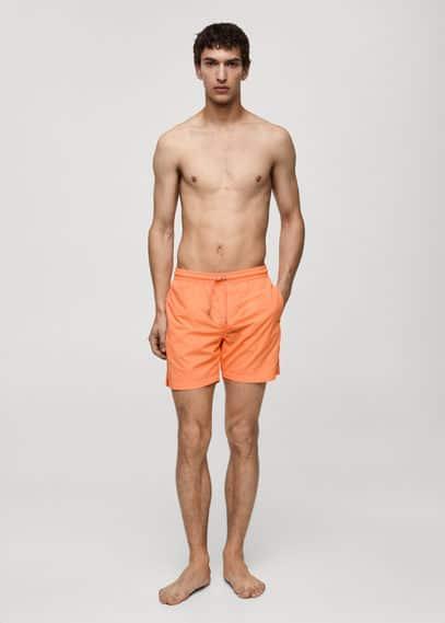 Plain lace swimsuit - Men | MANGO USA Product Image