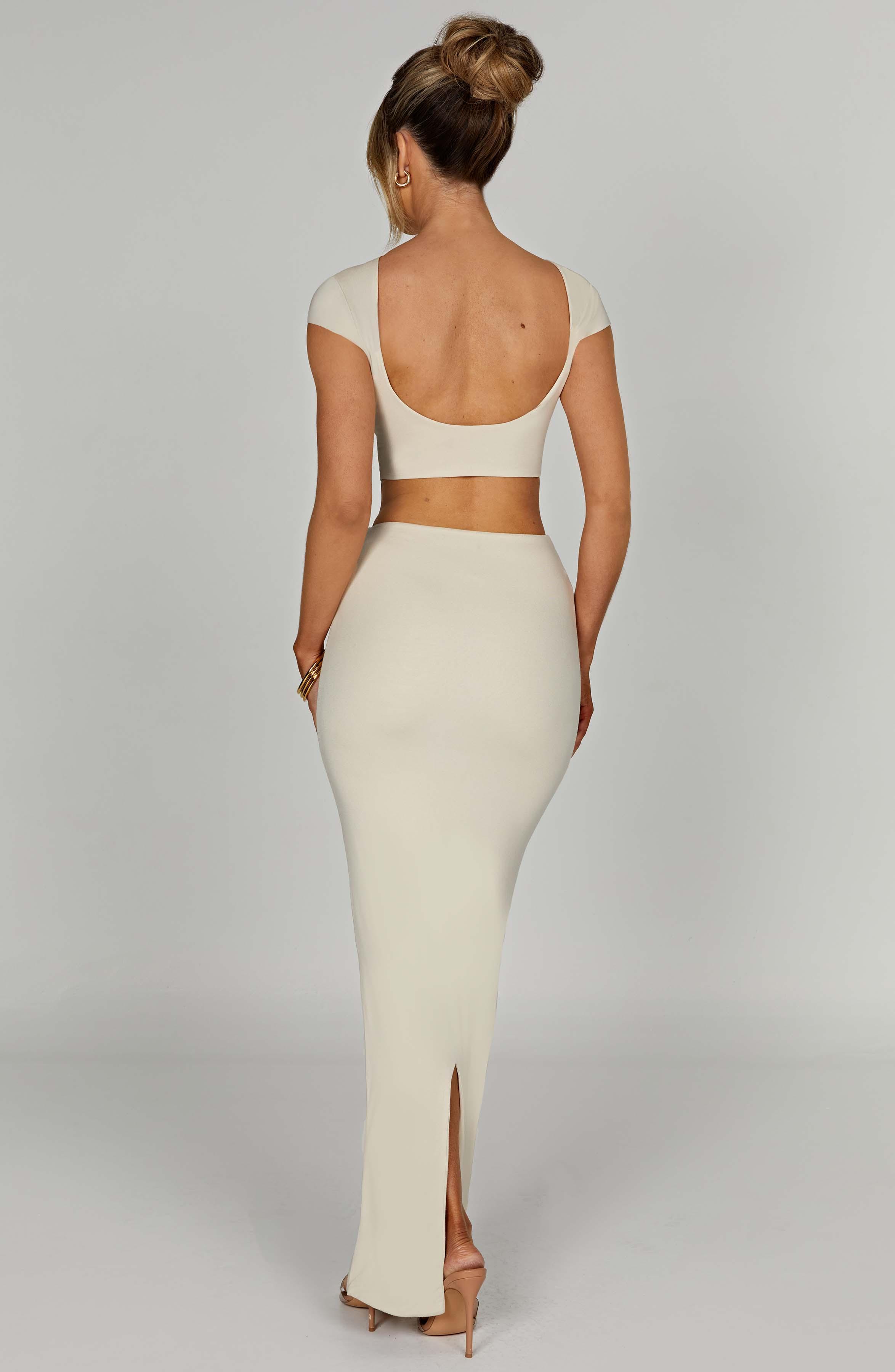 Yazmin Maxi Skirt - Cream Product Image