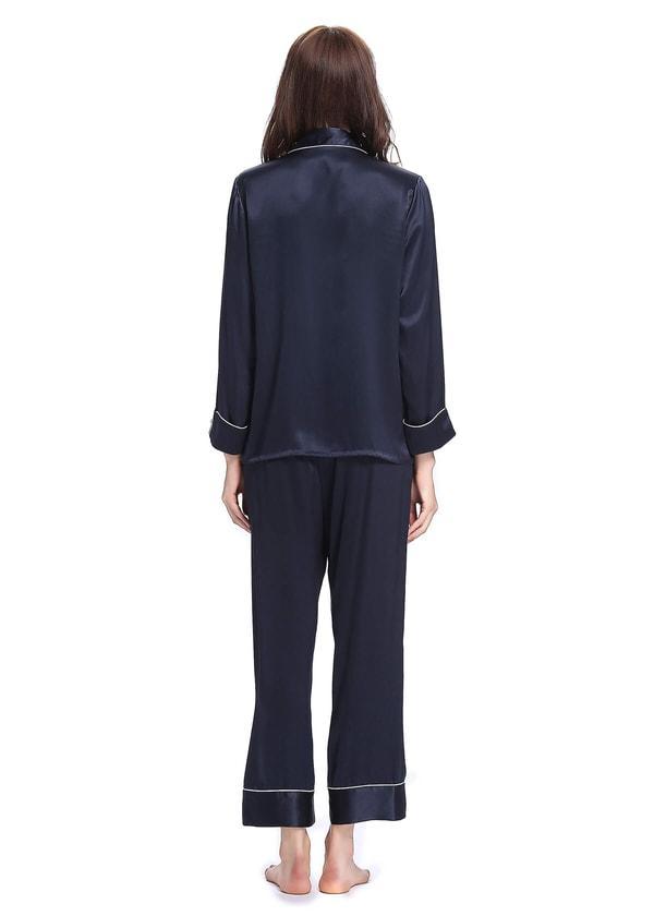 Chic Trimmed women Silk Pajamas Set Product Image