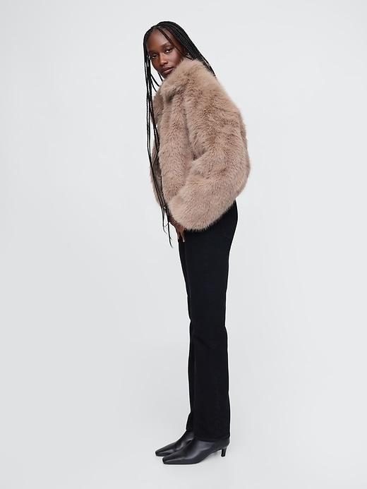 Cropped Faux Fur Jacket Product Image