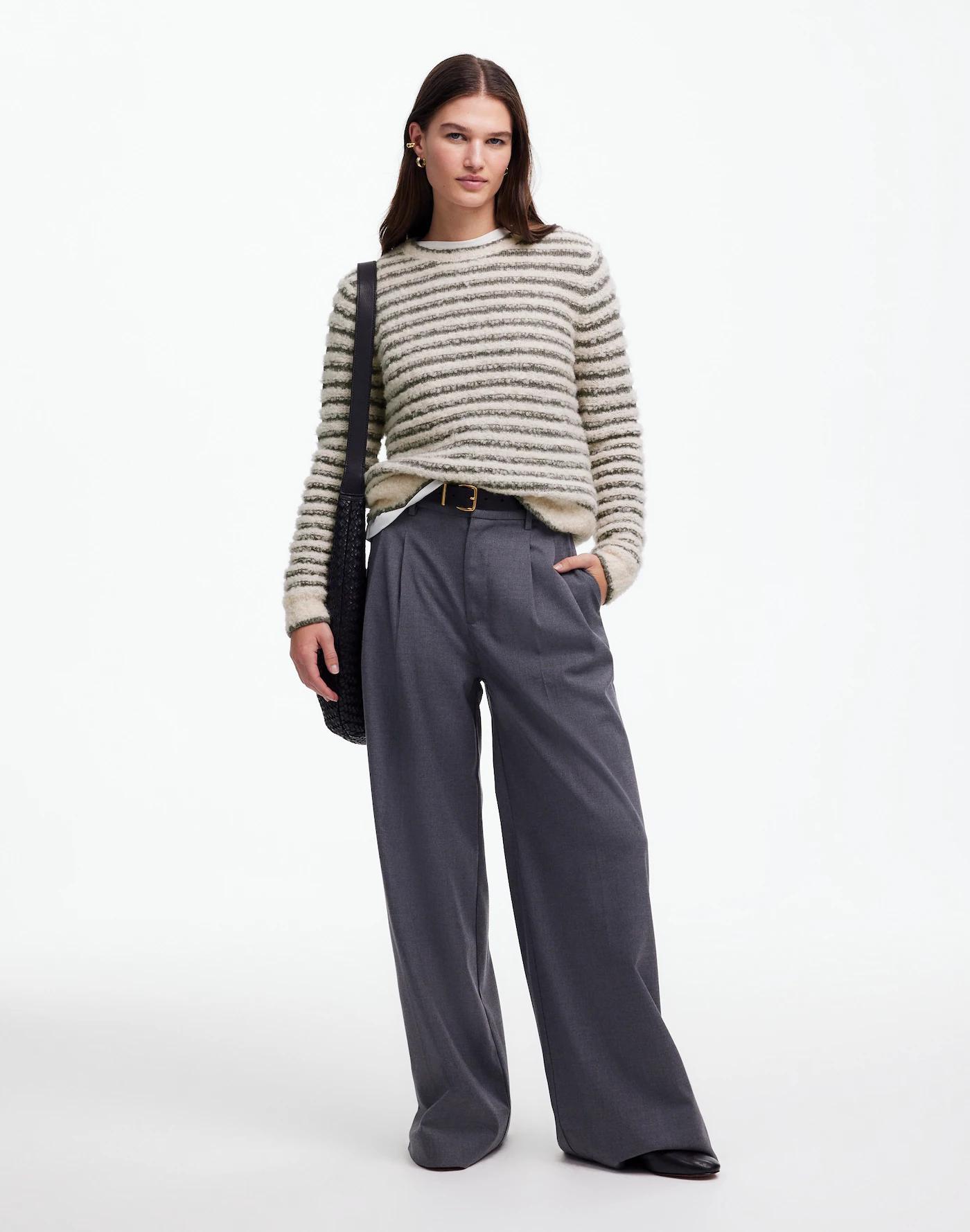 Bouclé-Knit Crewneck Sweater Product Image