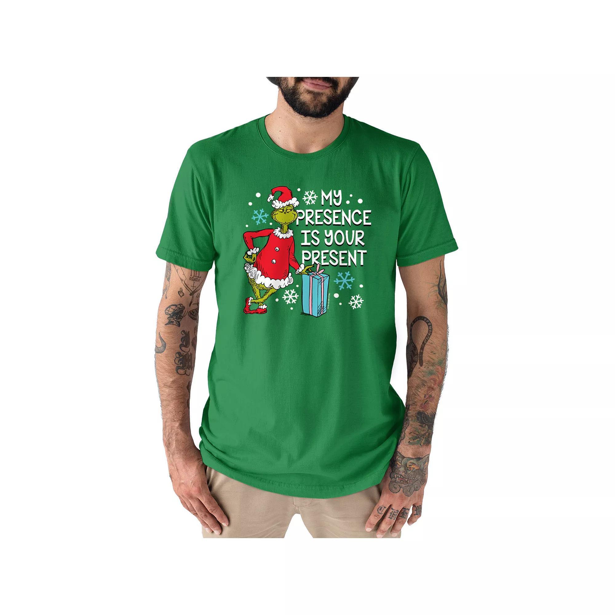 Men's Dr. Seuss Grinch My Presence Is Your Present Tee,  Product Image