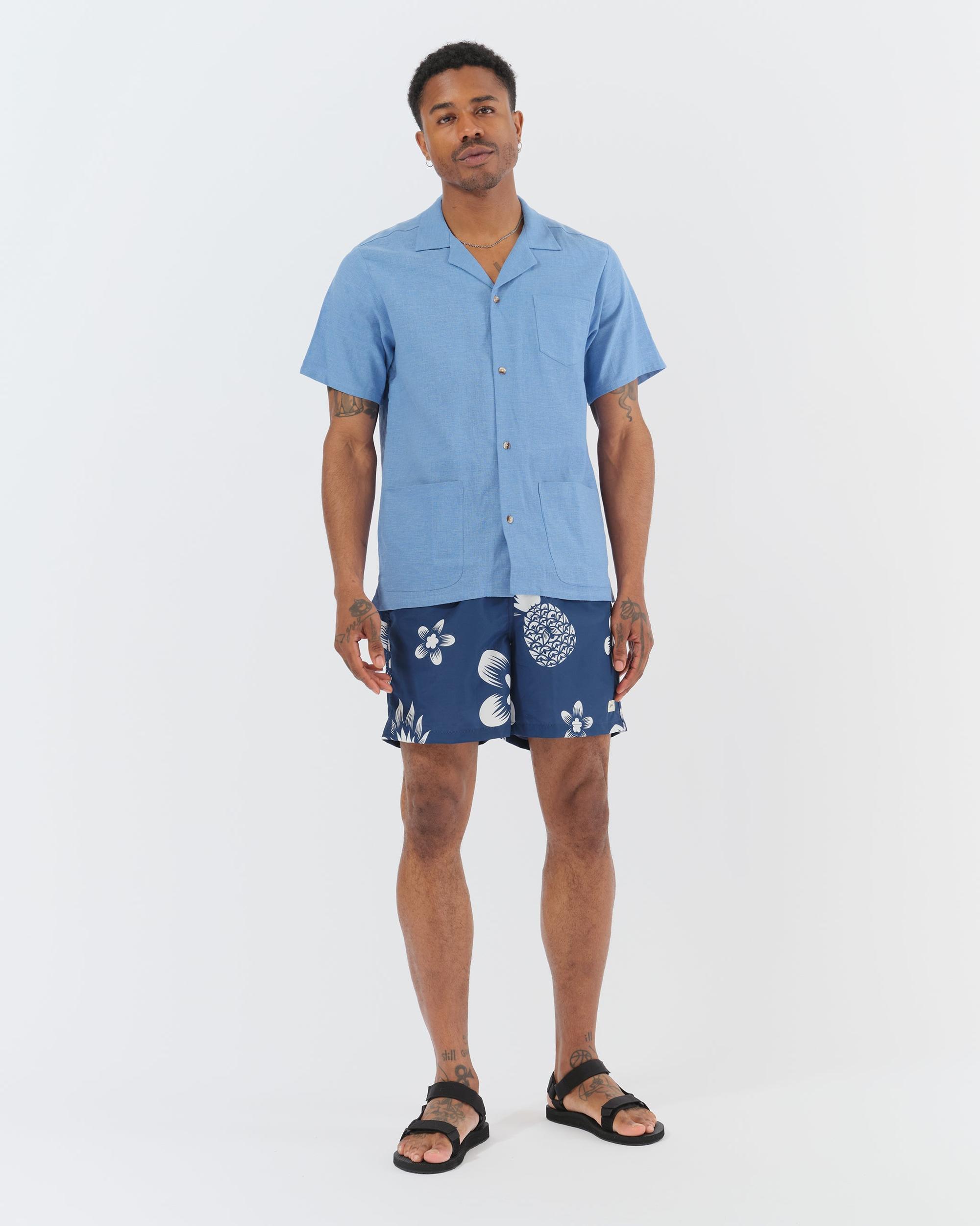 Midnight Coastal Floral Swim Trunk Product Image