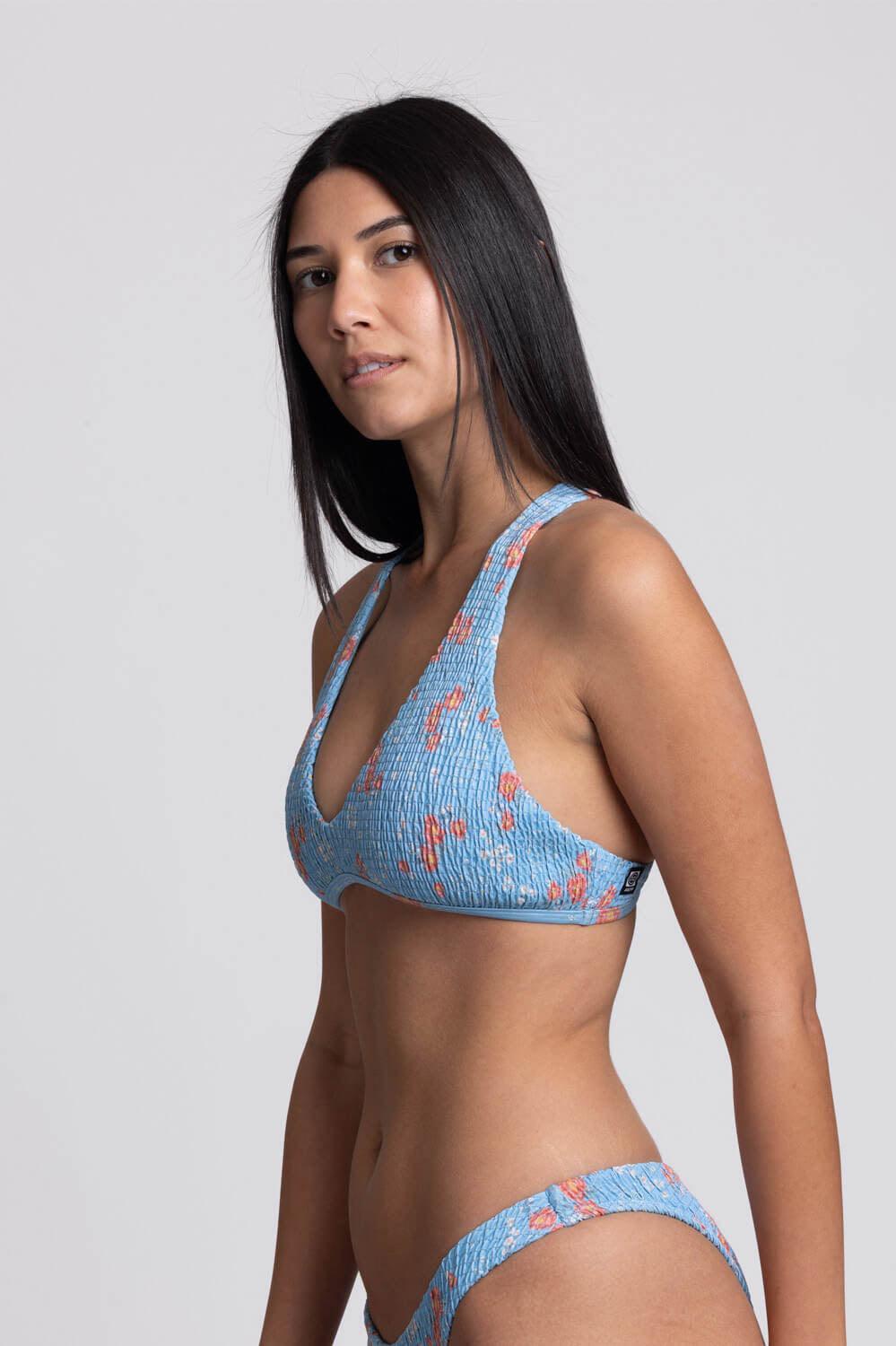 Final Sale Aster Smocked Bikini Top Product Image