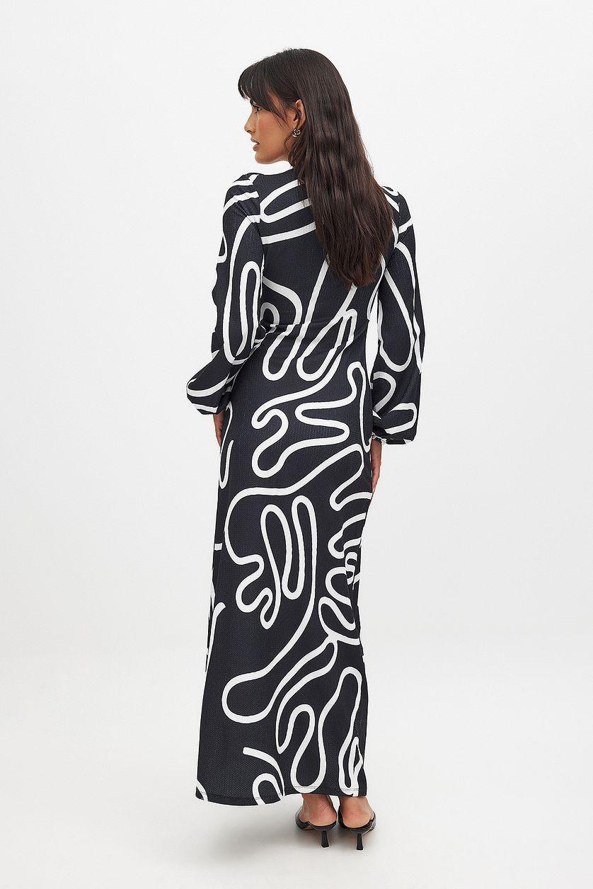 Jersey Balloon Sleeve Midi Dress Product Image