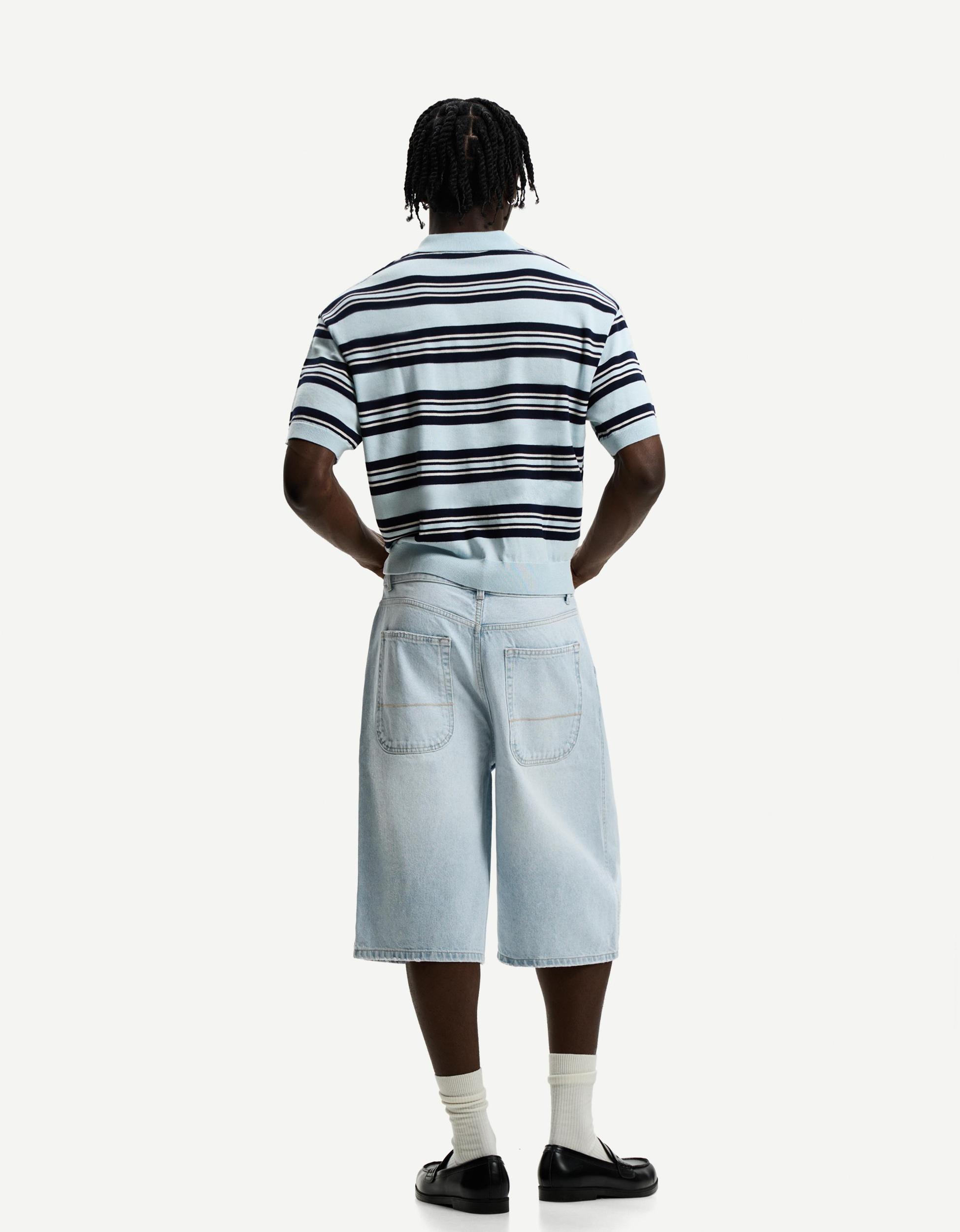 Denim skater Bermuda shorts Product Image
