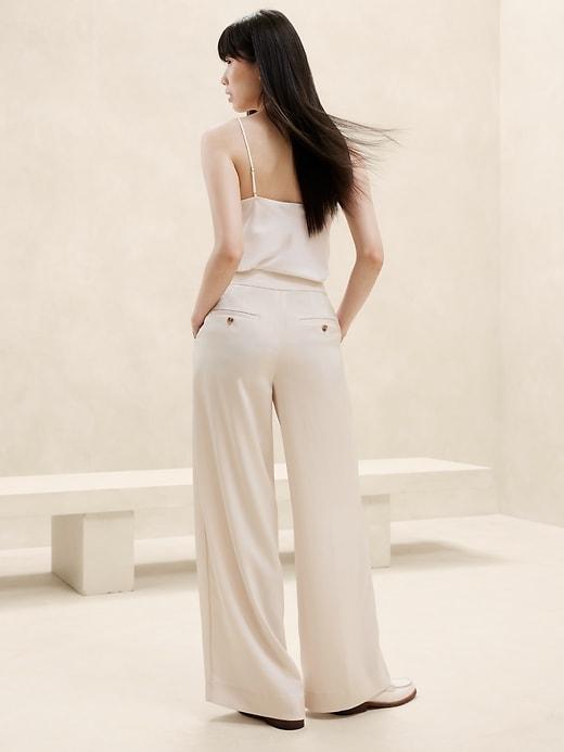 Silky Pleated Wide-Leg Pant Product Image