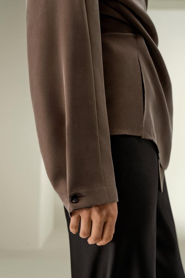 Multipositional Silk Shirt Product Image