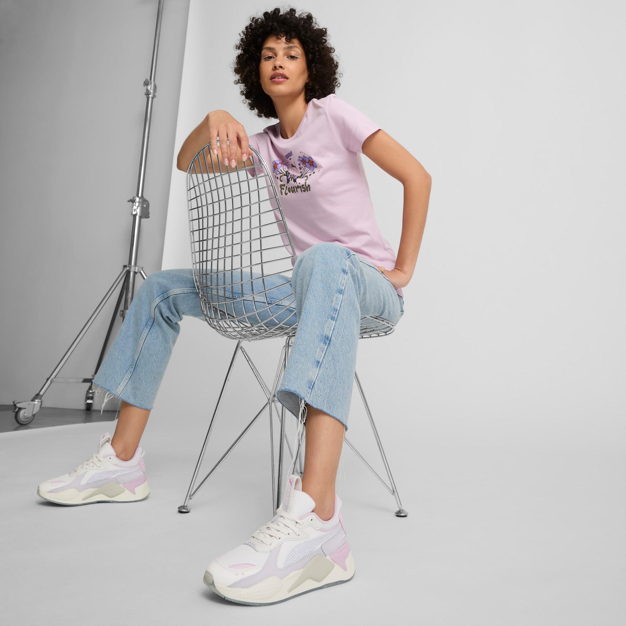 PUMA RS-X LNDSCP Altiplano Womens Sneakers in Warm White/Spring Lavender/Sedate Grey Product Image