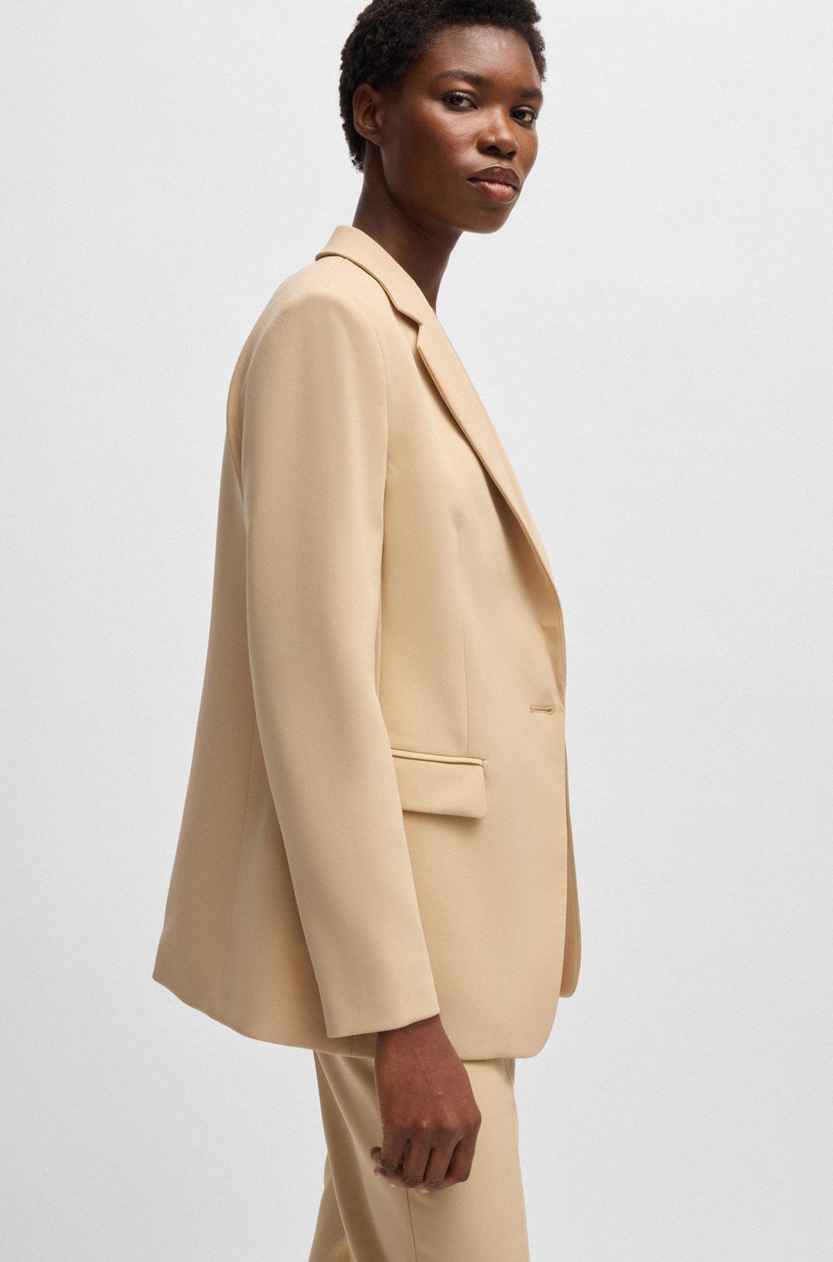 BOSS - Fitted blazer in stretch fabric - Light Beige Product Image