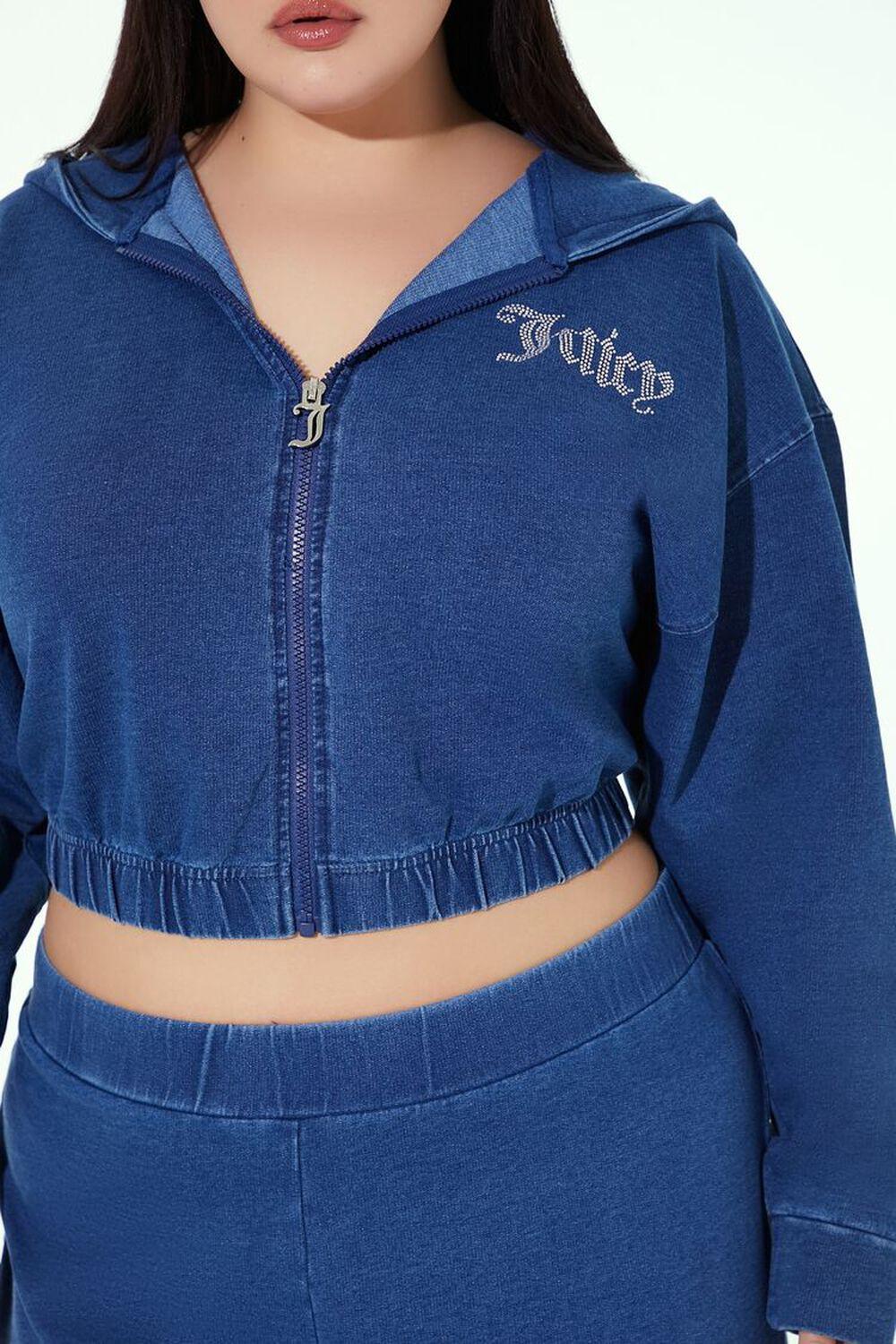 Plus Size Juicy Couture Zip-Up Hoodie Product Image