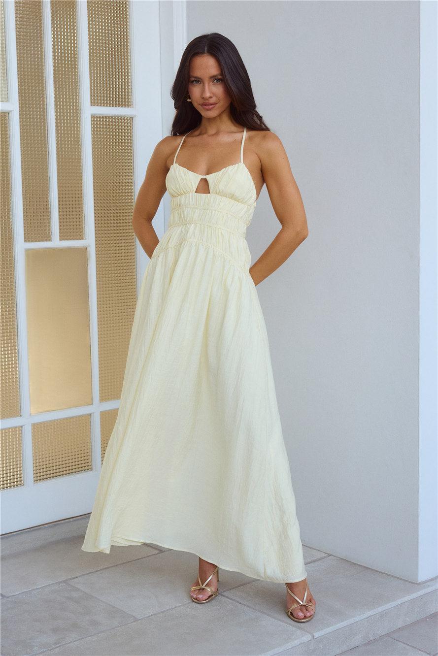 Sunkissed Serenity Maxi Dress Yellow Product Image