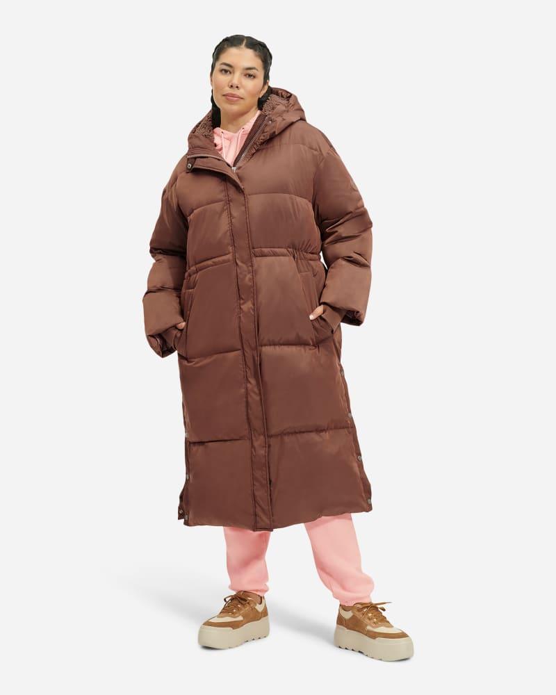 Womens Keeley Long Hooded Puffer Coat Product Image