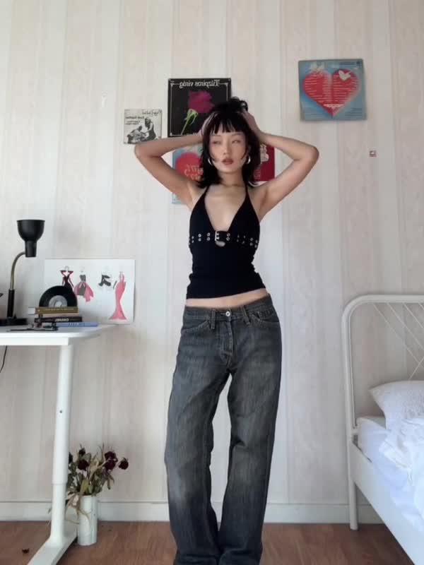 Buckle Strap Halter Crop Cami Top Product Image