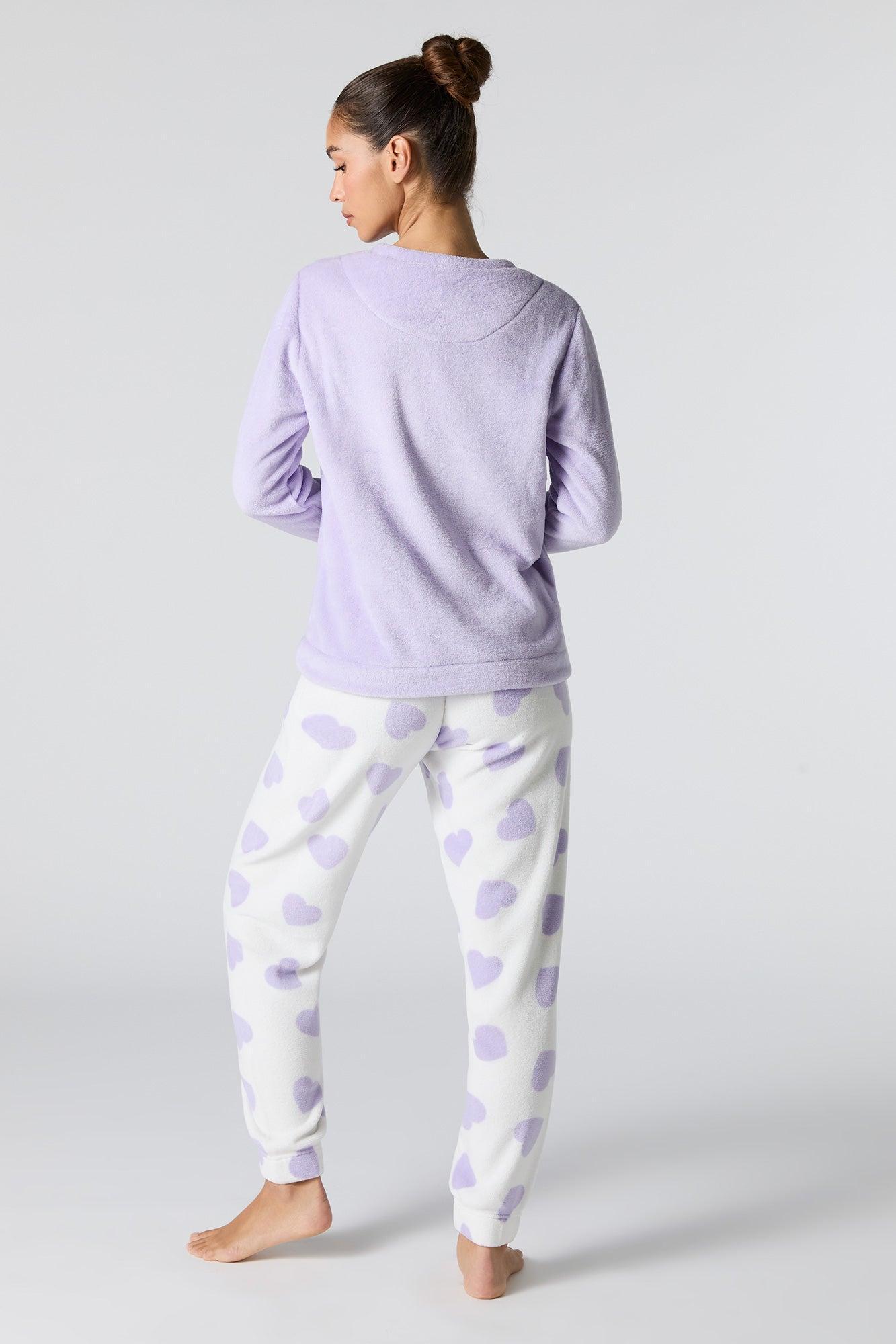 Plush Long Sleeve Top & Pant 2 Piece Pajama Gift Set Female Product Image