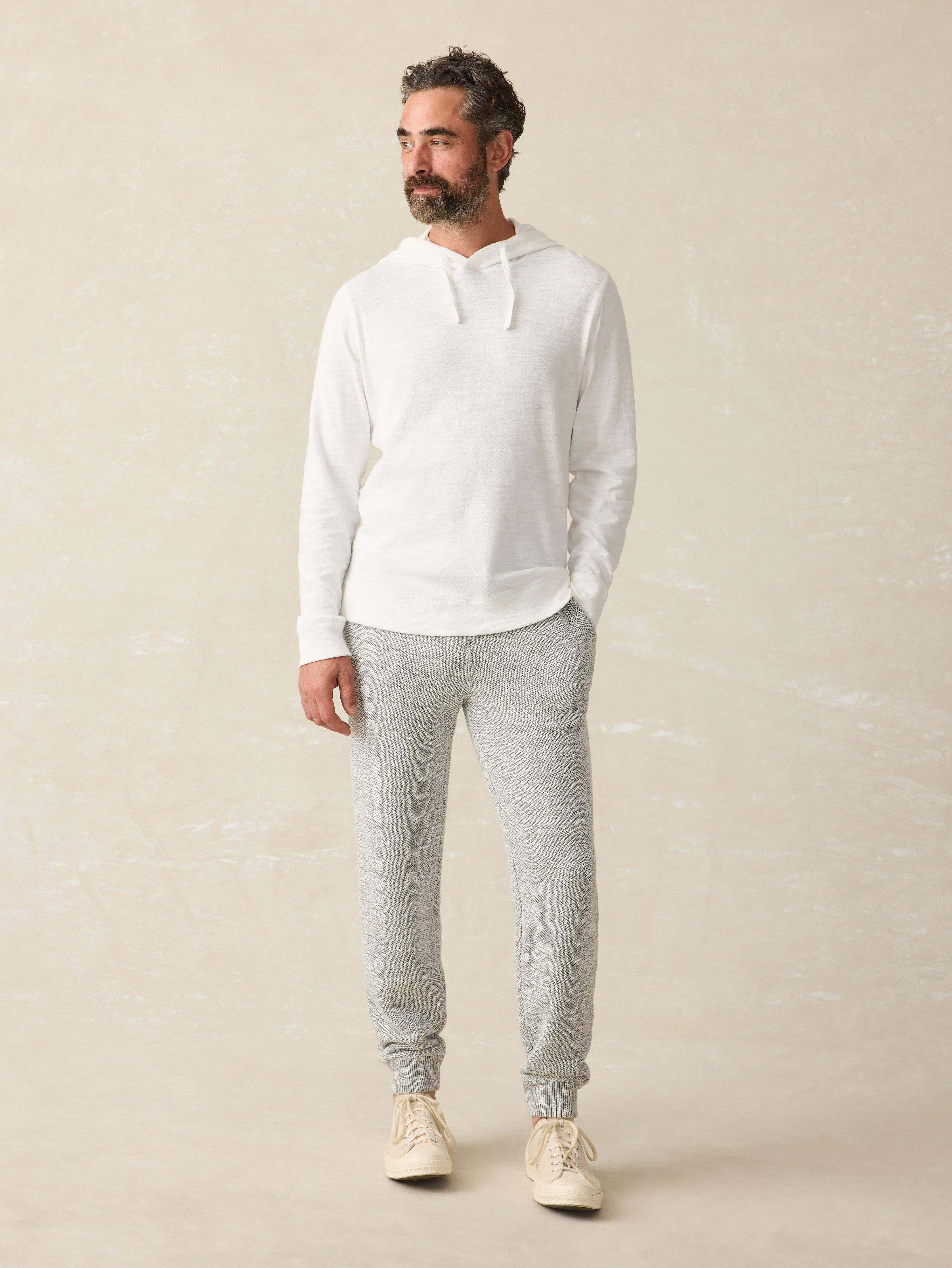 Sunwashed Slub Hoodie (Tall) - White Male Product Image