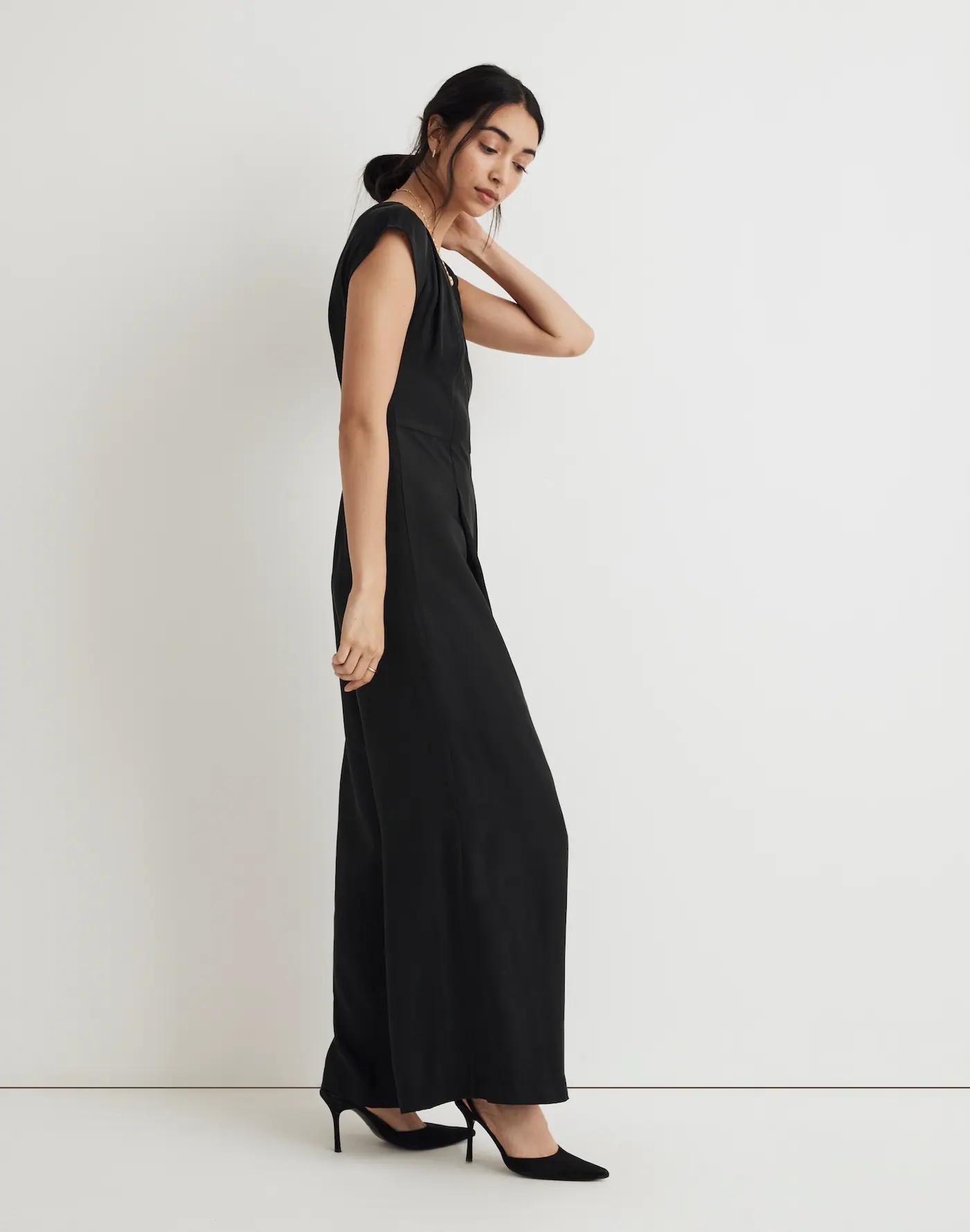 Seamed Wide-Leg Jumpsuit Product Image