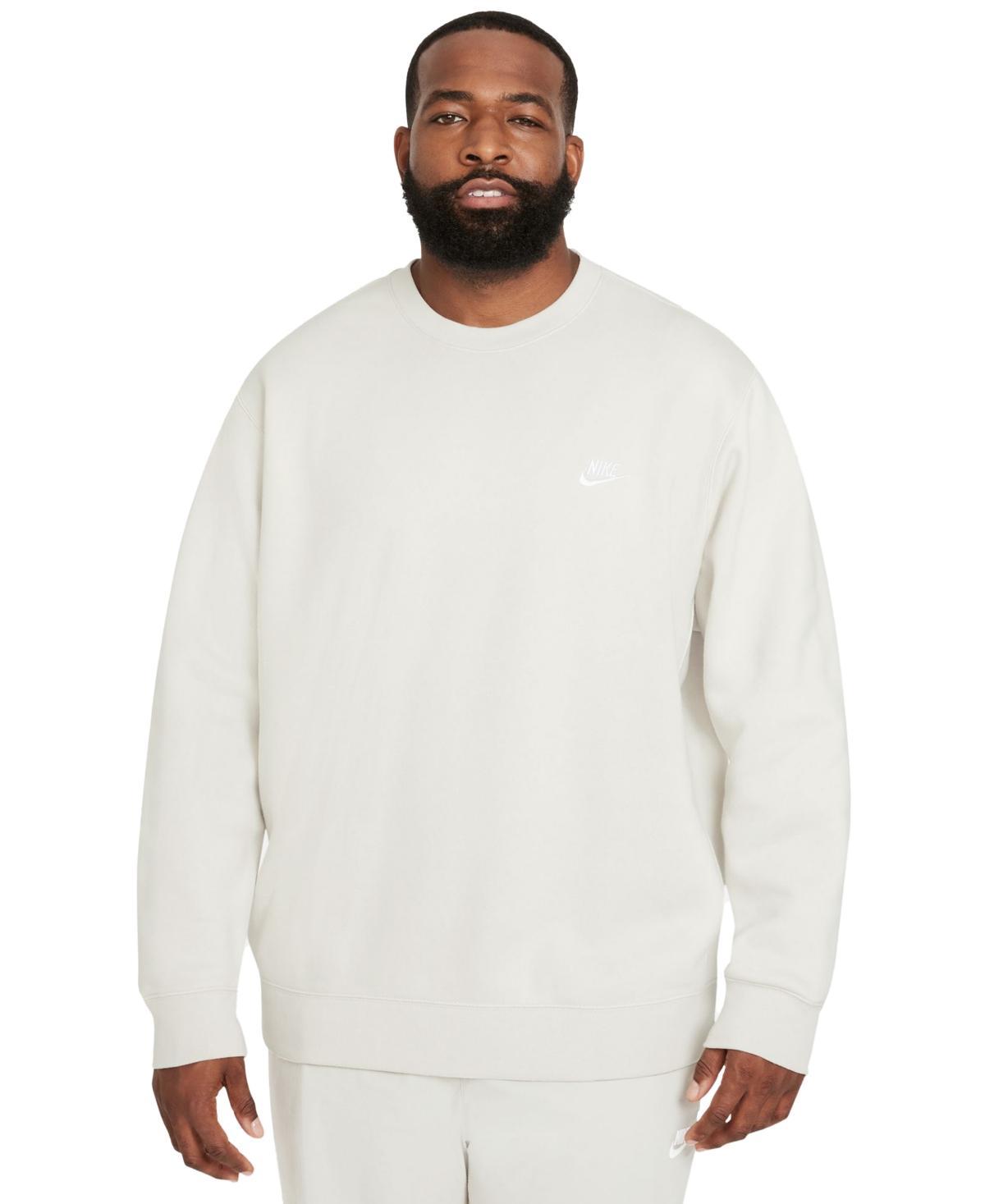 Nike Men's Club Crewneck Sweatshirt in Black/white at Nordstrom, Size Large Product Image