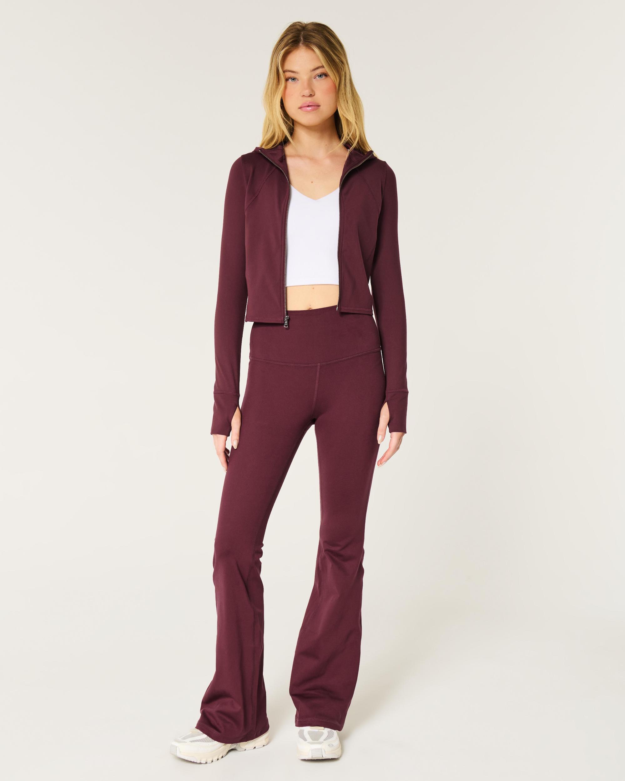 Gilly Hicks Active Recharge Hooded Crop Zip-Up Top Product Image