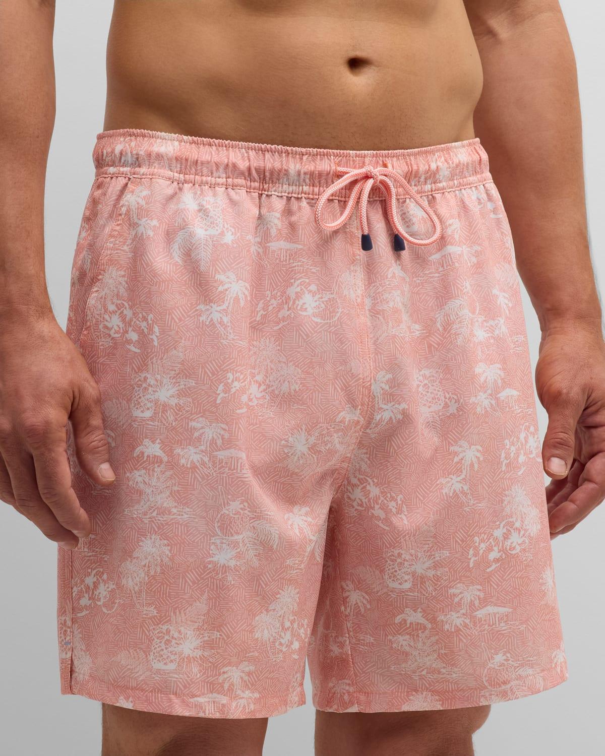 Men's Thatched Hawaiian Swim Trunks Product Image