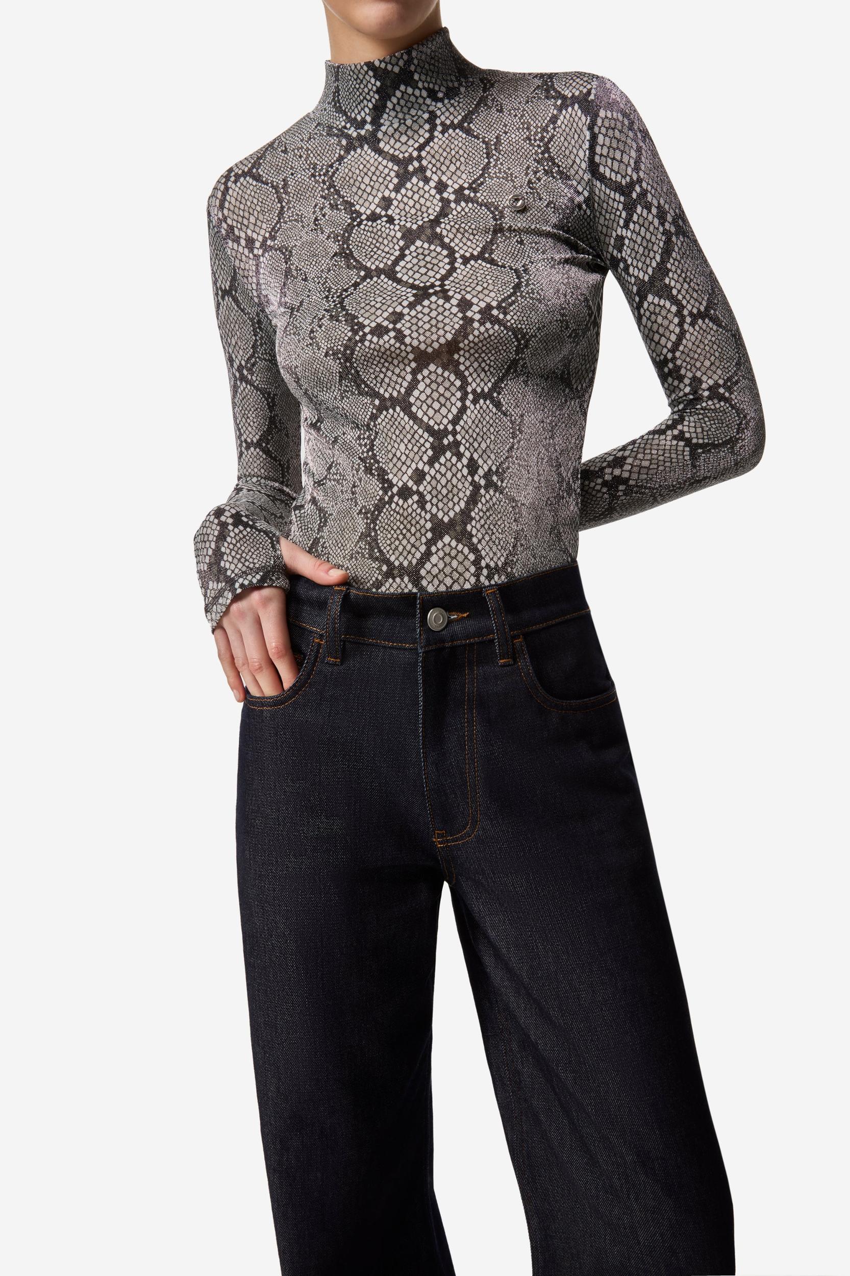 Wide Leg Denim Pants Product Image