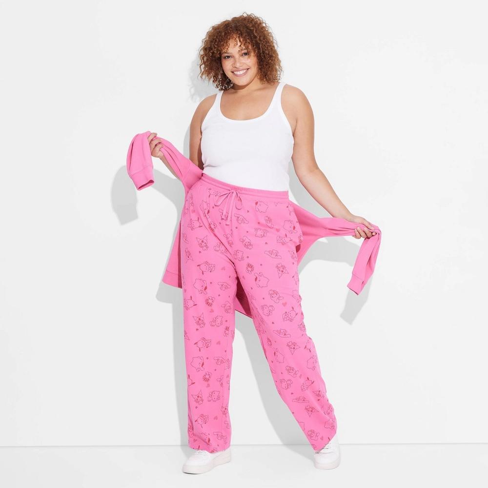 Womens Hello Kitty Cozy Graphic Pants Product Image