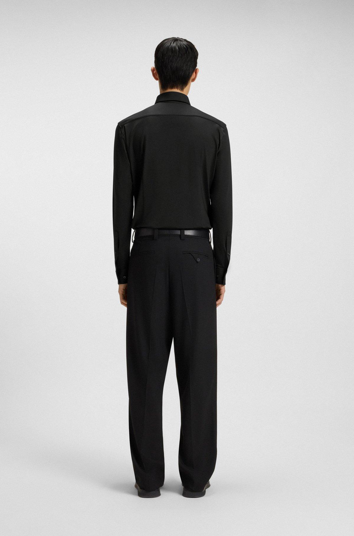 Slim-fit shirt in performance-stretch jersey Product Image