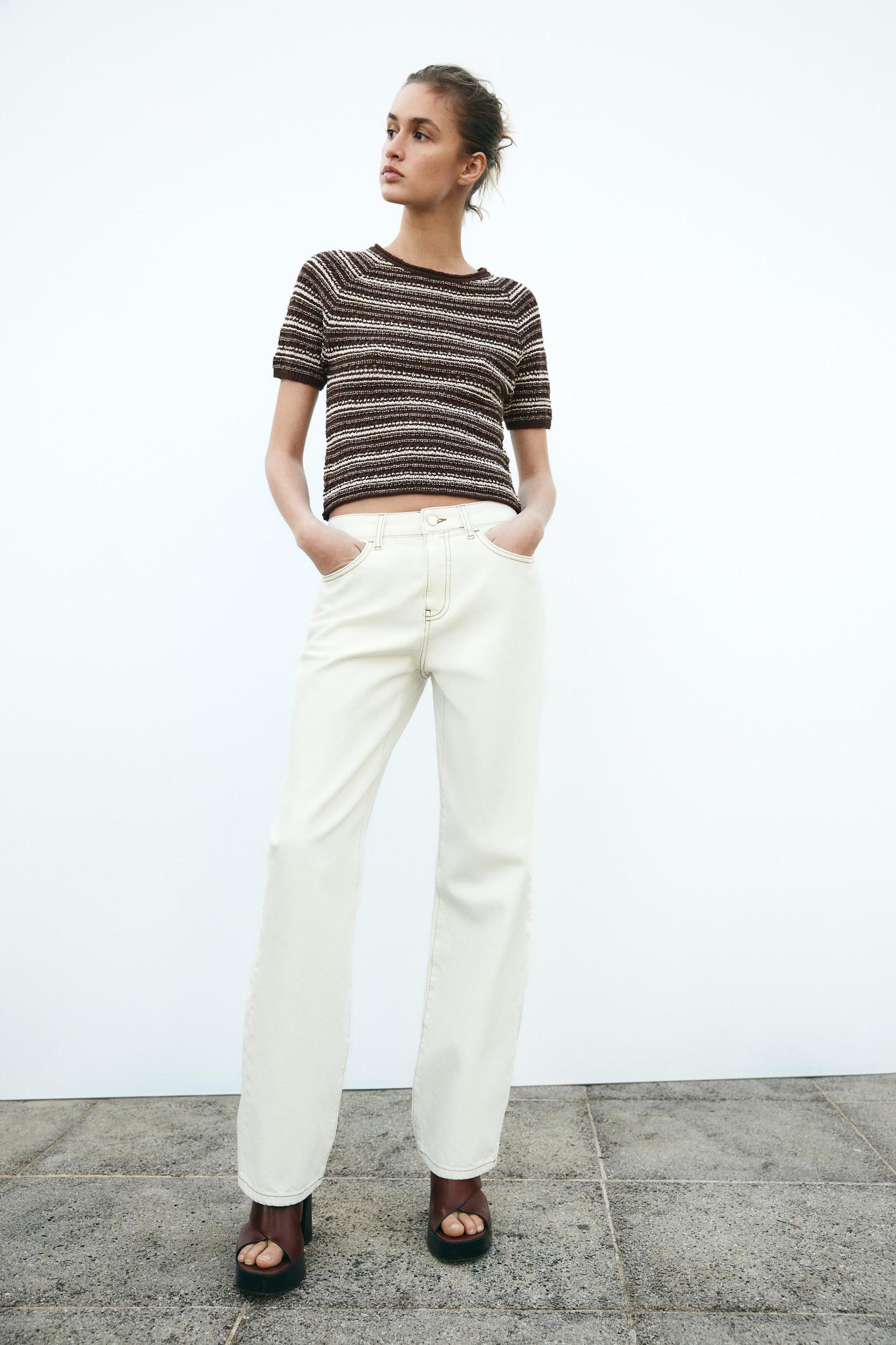 Z1975 SLIM HIGH-WAISTED JEANS WITH CONTRAST TOPSTITCHING Product Image