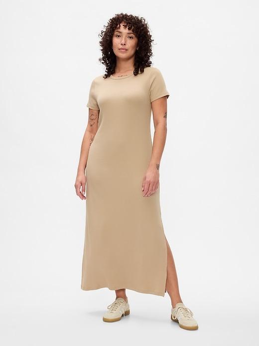 Modern Rib Maxi T-Shirt Dress Product Image