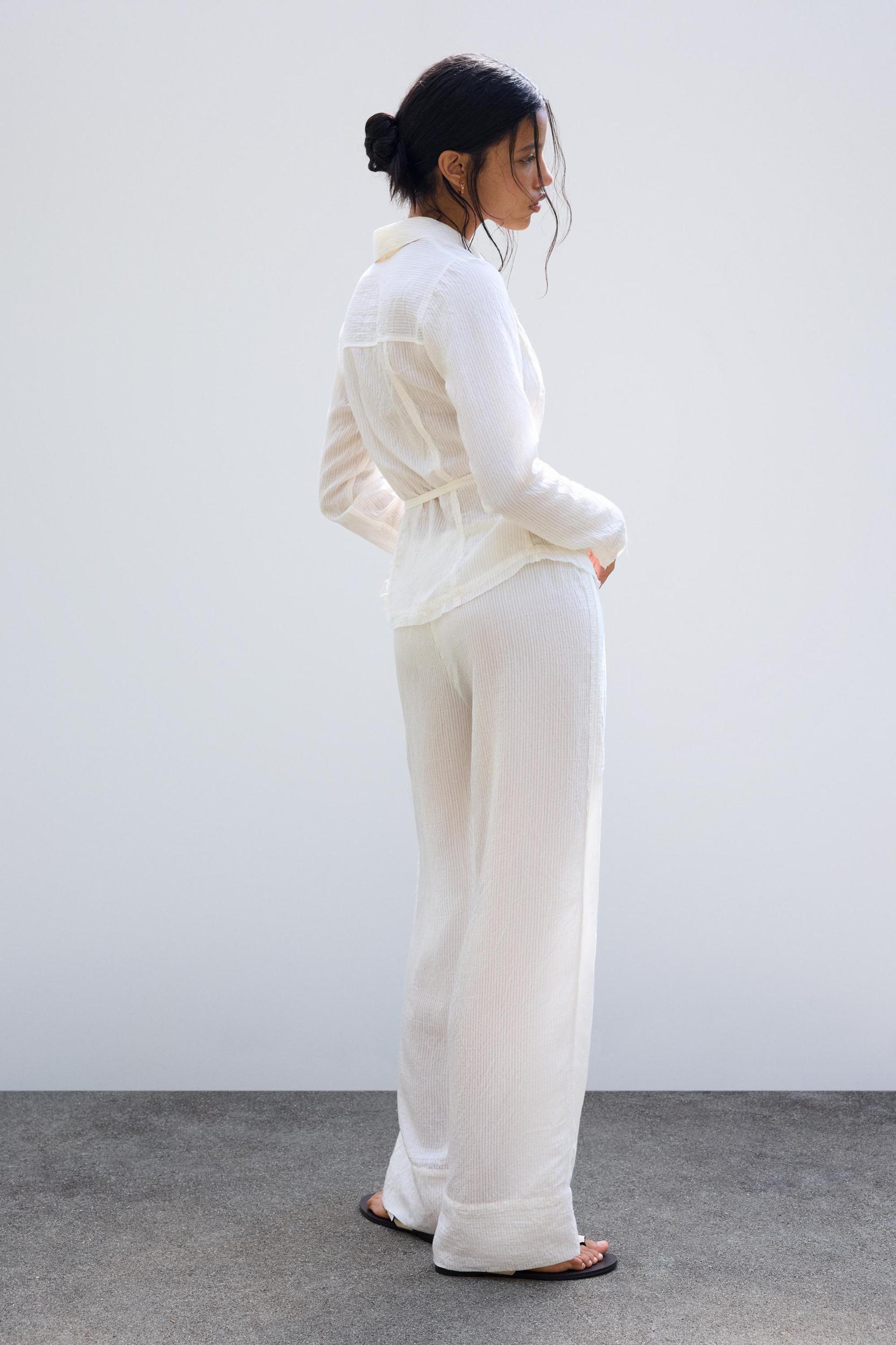 Straight sheer pants Product Image