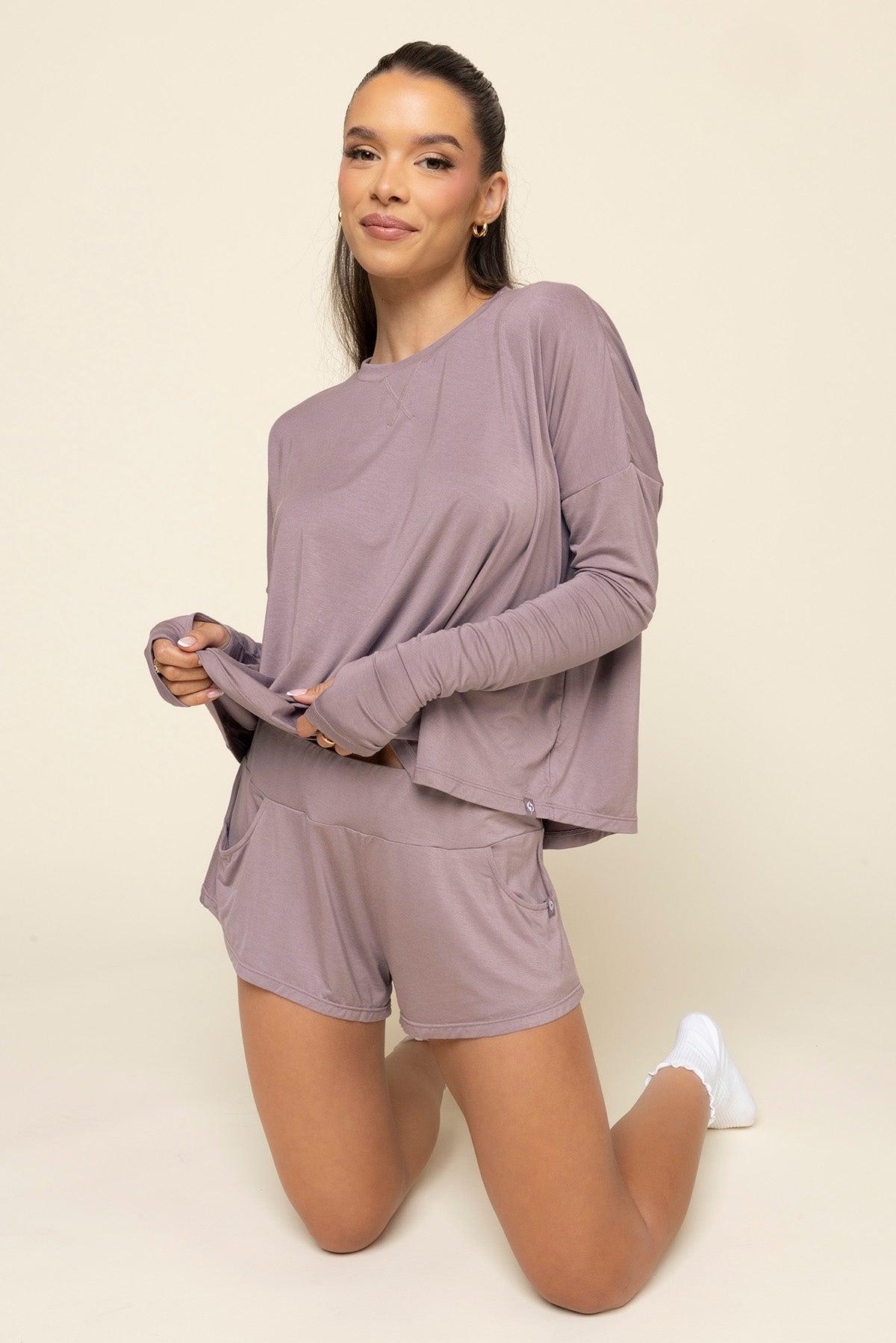 The Perfect Long Sleeve Top - Dusty Mauve Product Image