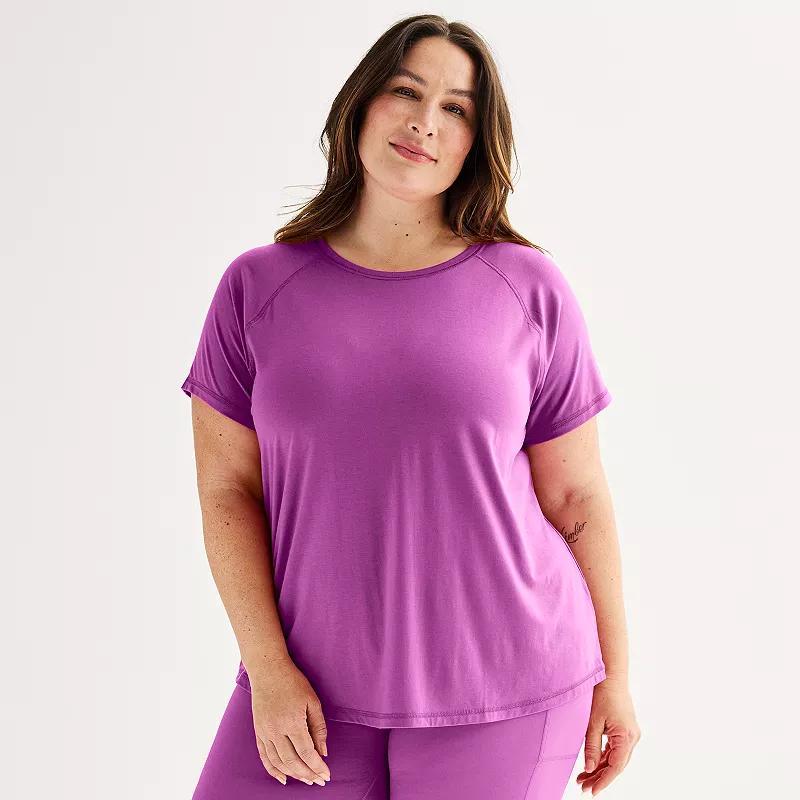 Plus Size Tek Gear Core Raglan Tee, Womens Product Image