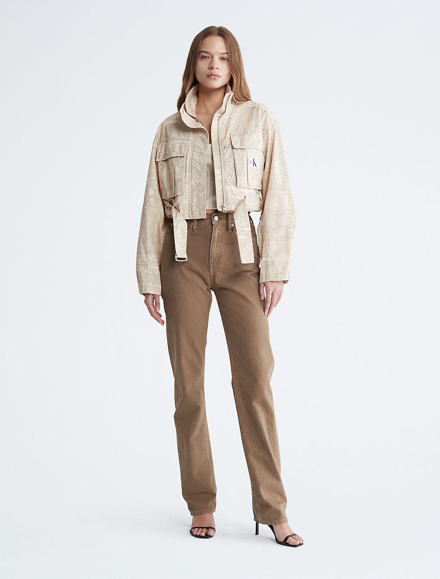 Cropped Belted Utility Jacket Product Image