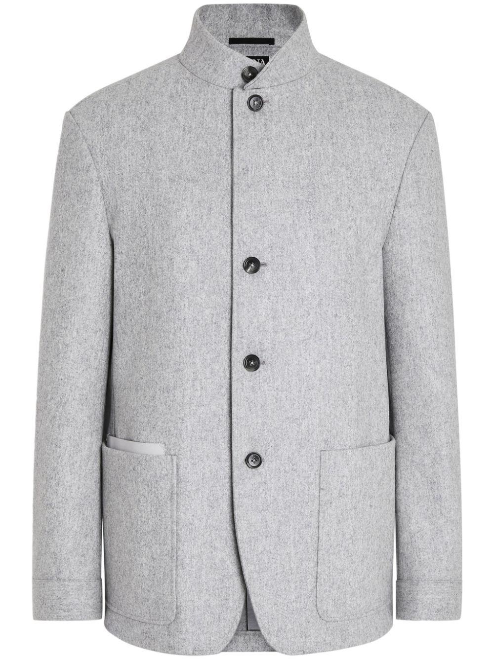 ZEGNA Trofeo Cashmere Il Conte Jacket In Light Grey Product Image