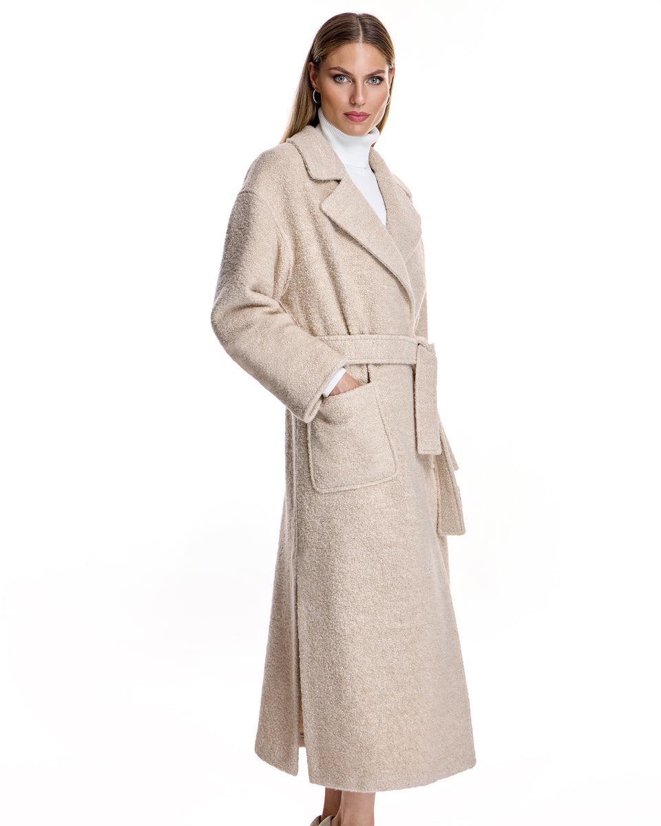 Wool blend Belted Coat Product Image