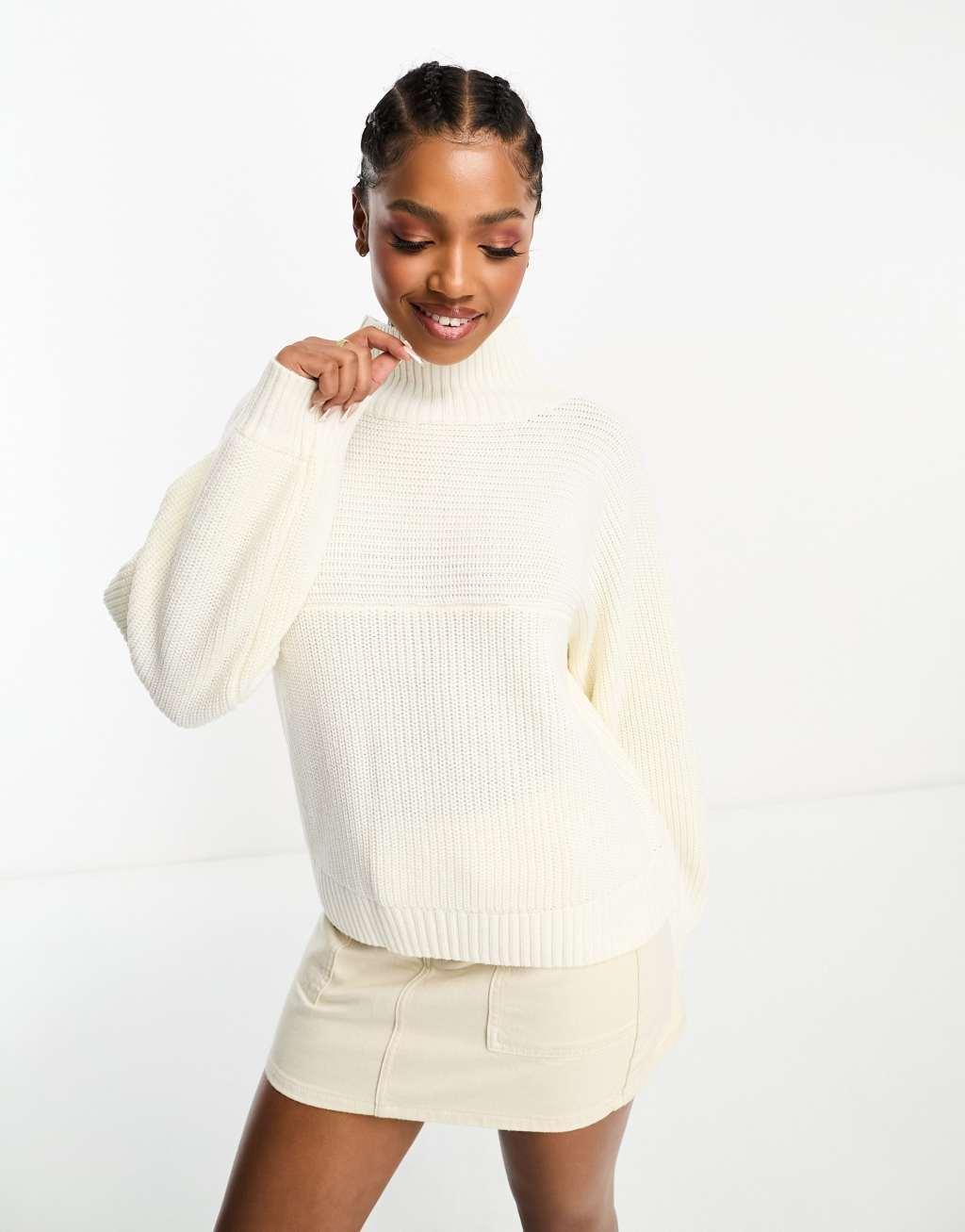 Monki high neck sweater in Product Image