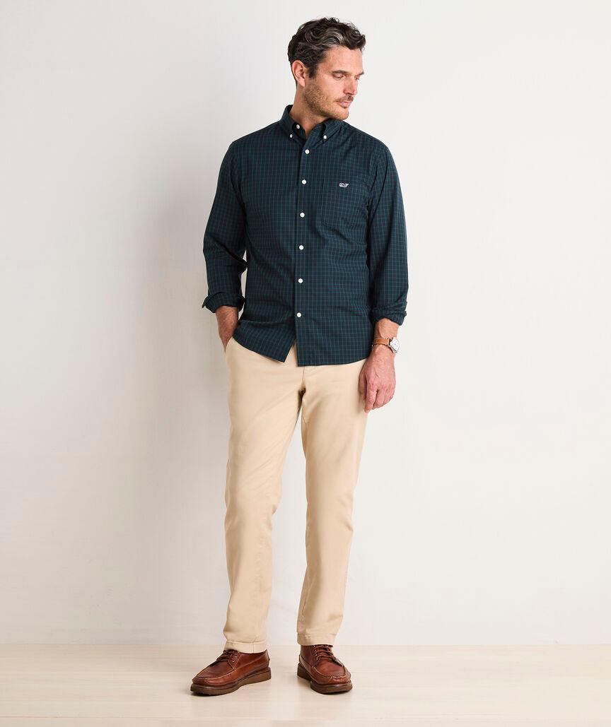 Stretch Poplin Blackwatch Plaid Shirt Product Image