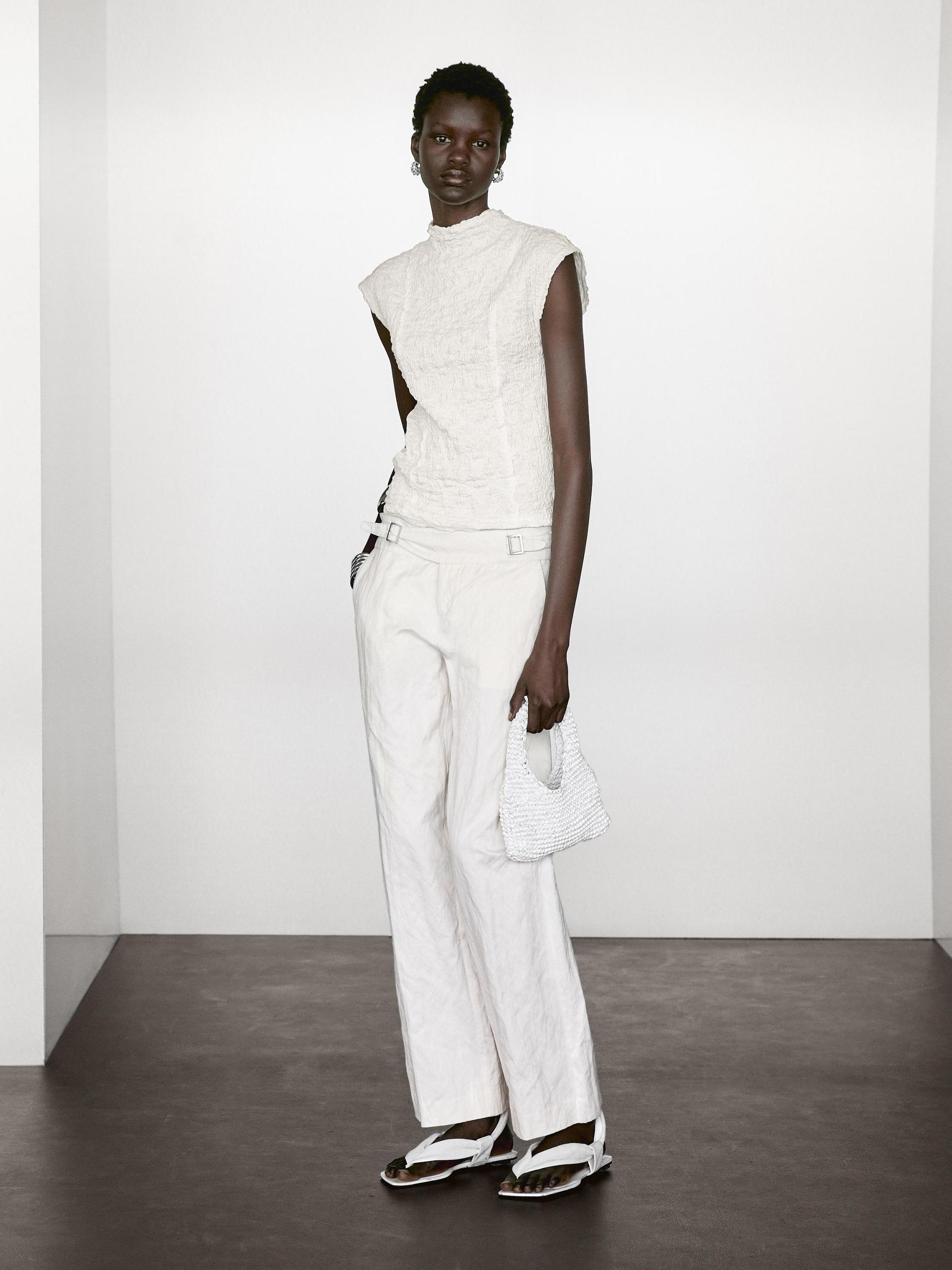 Sleeveless top with gathered detail Product Image