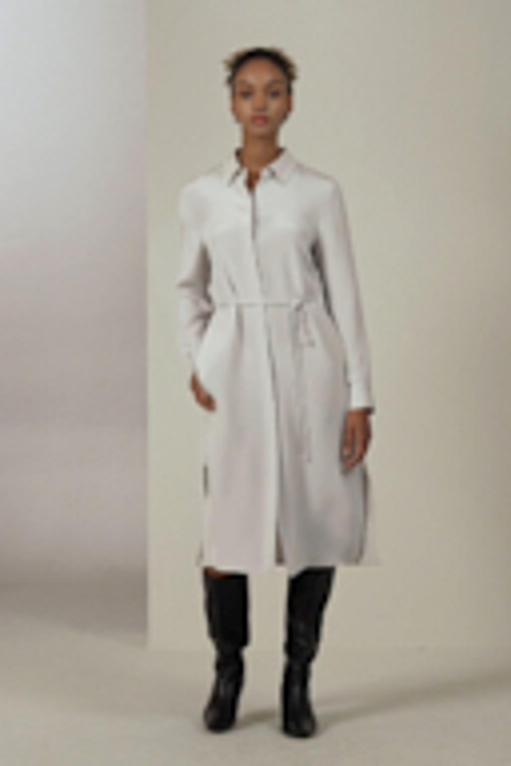 Rope Tie Plain Drape Dress Product Image