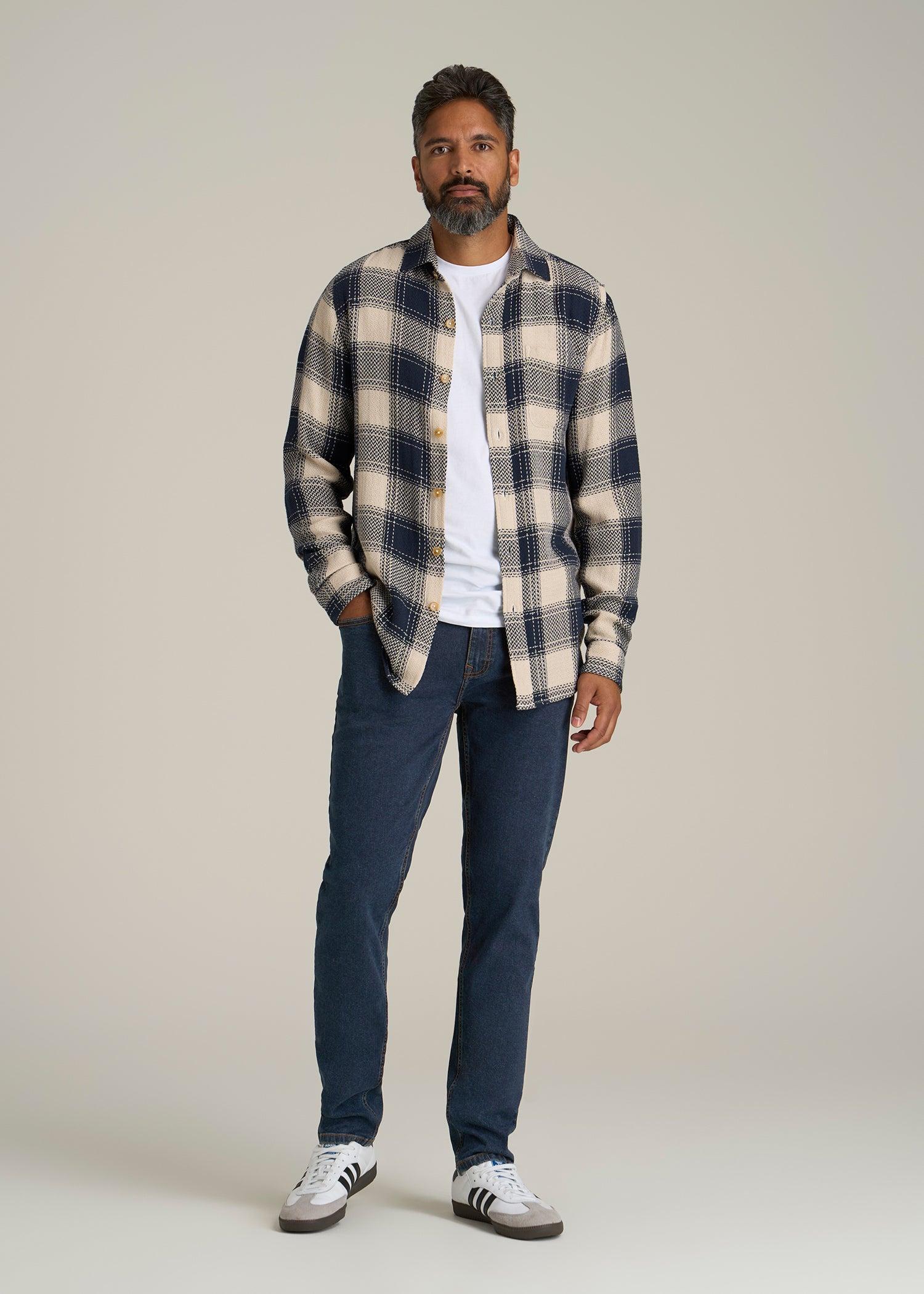 A.T. Basics Men's Dylan Slim Fit Jeans for Tall Men in Charged Blue Male Product Image