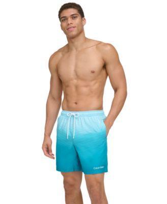 Calvin Klein Mens Gradient Striped 7 Volley Swim Trunks Product Image