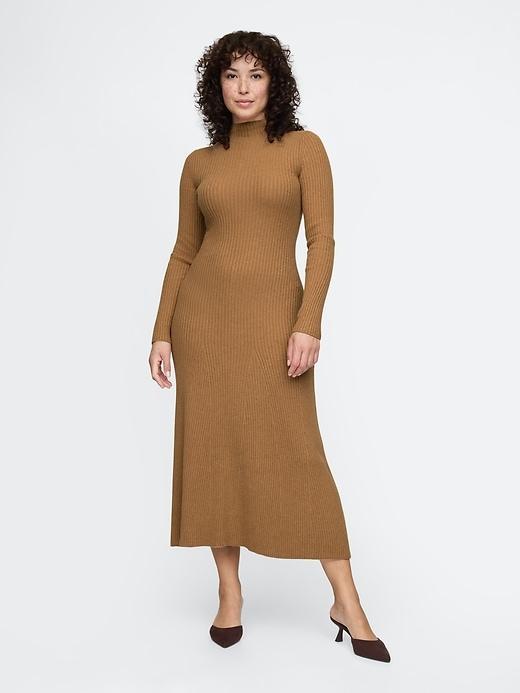 CashSoft Pleated Rib Maxi Sweater Dress Product Image