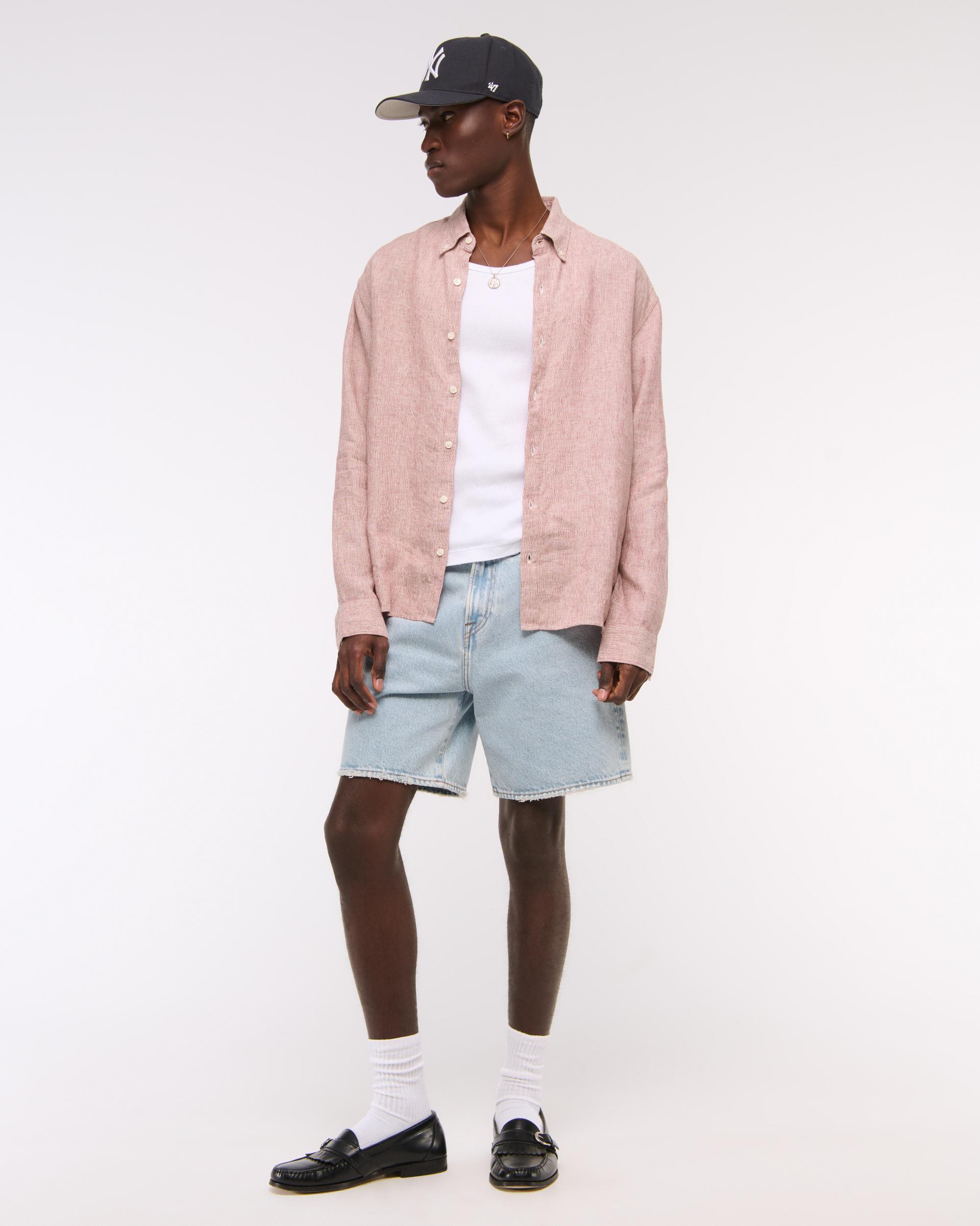 Linen Button-Up Shirt Product Image