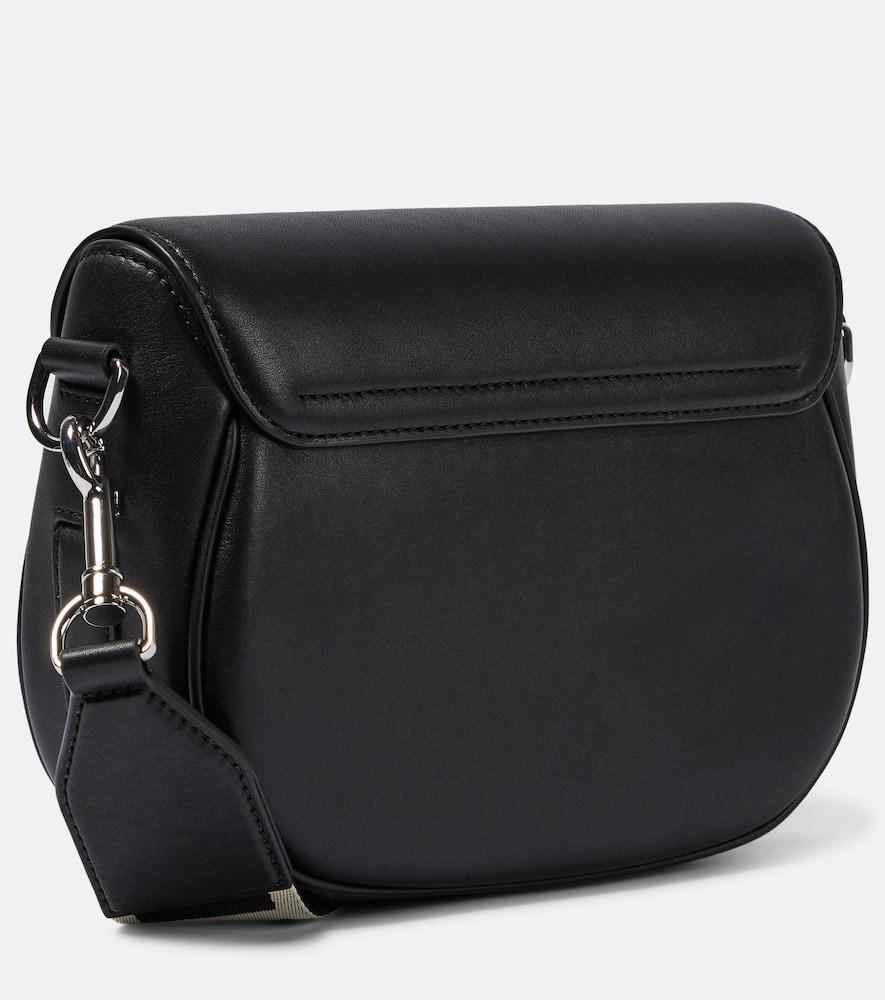 MARC JACOBS The J Marc Saddle Leather Crossbody Bag In Schwarz Product Image