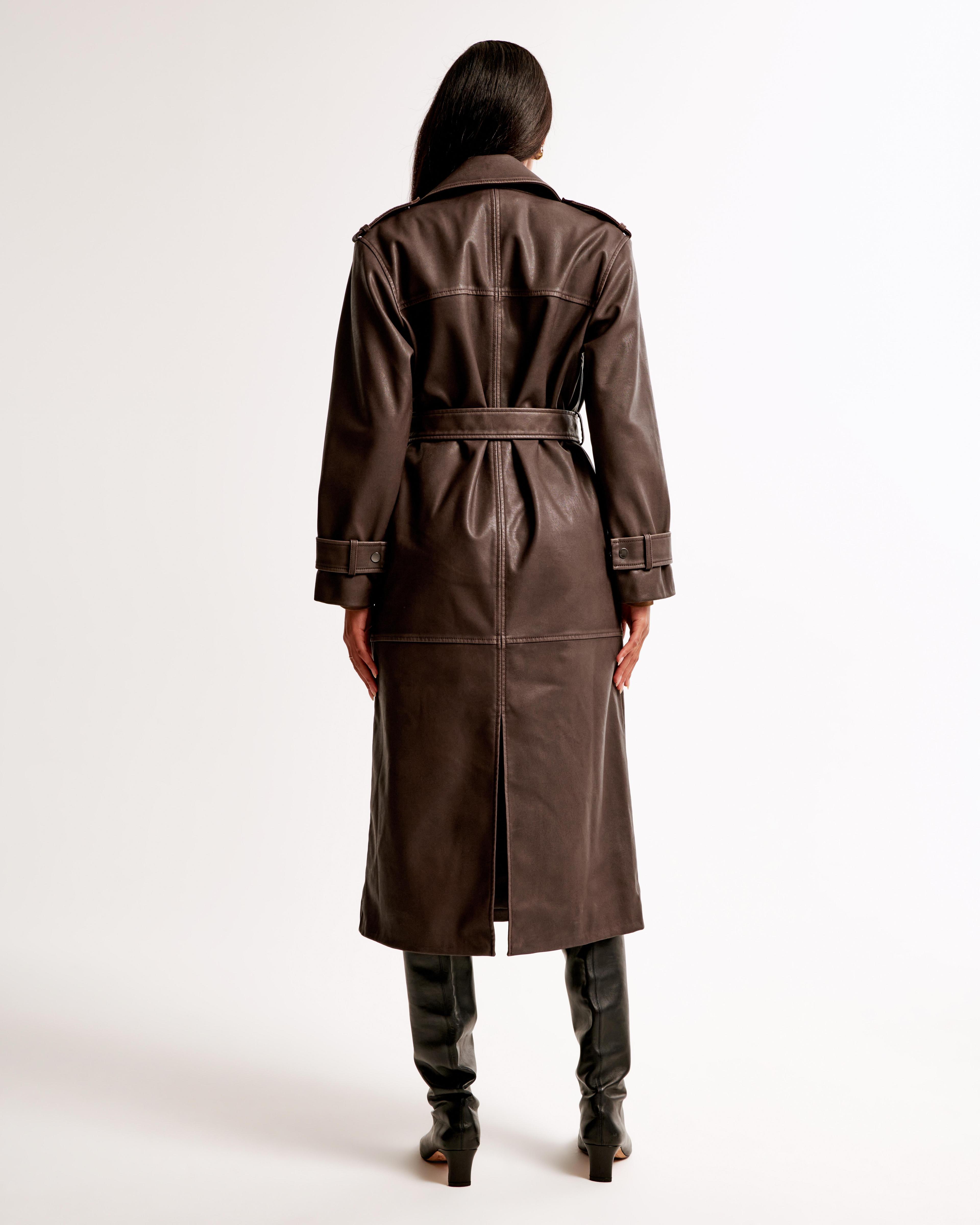 Vol. 28 Vegan Leather Trench Coat Product Image