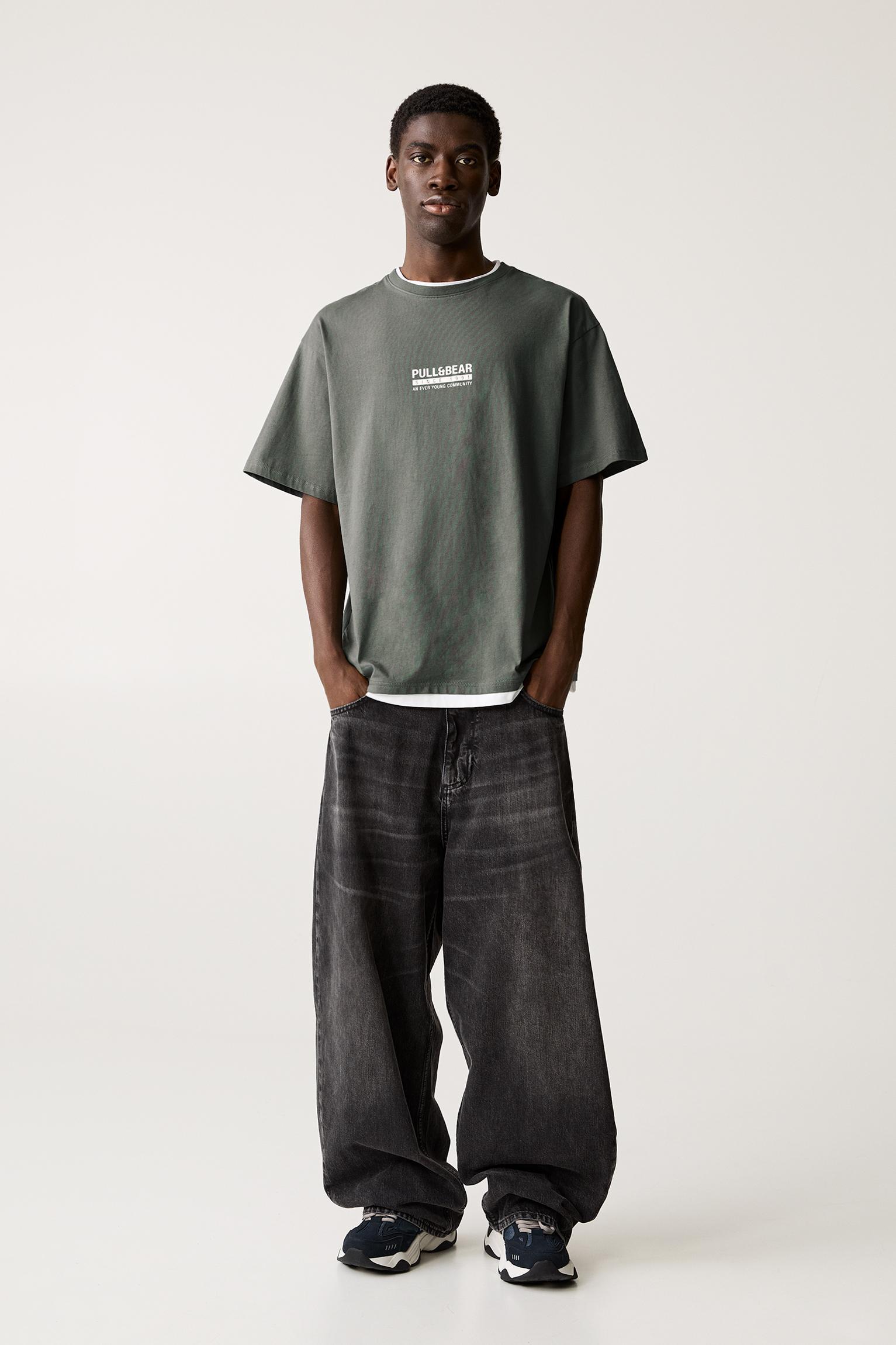 Double-layer short sleeve logo T-shirt Product Image