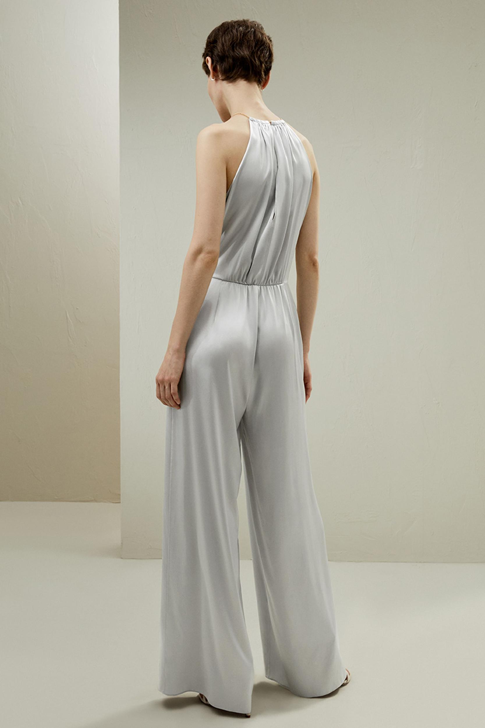 Halter Neck Wide Leg Jumpsuit Product Image