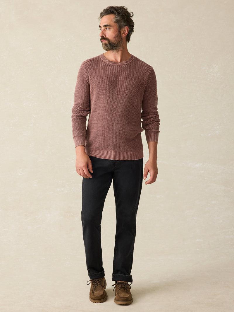 Sunwashed Crewneck Sweater (Tall) - Plum Wine Product Image